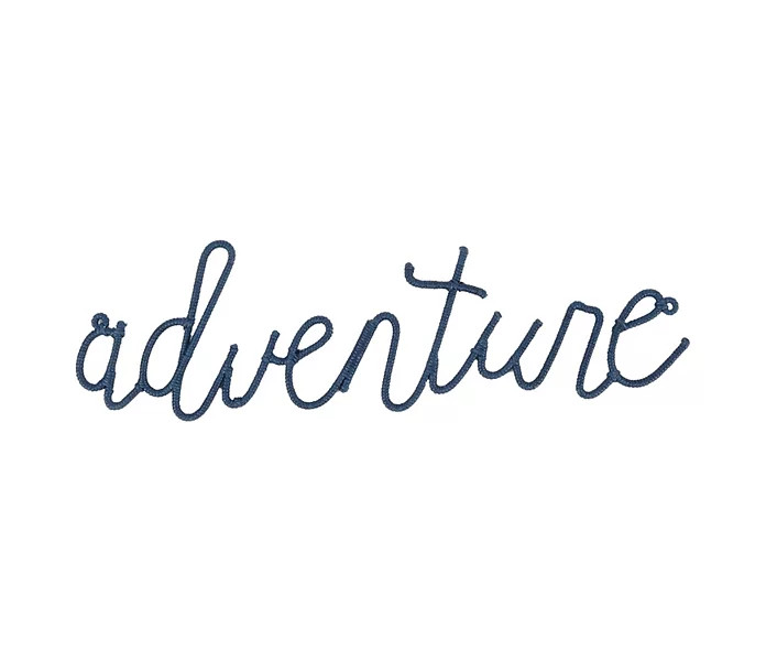 The Big One ~ Kids Decorative Wall Art ~ ADVENTURE ~ Blue ~ 20″ x 6″ x .375″