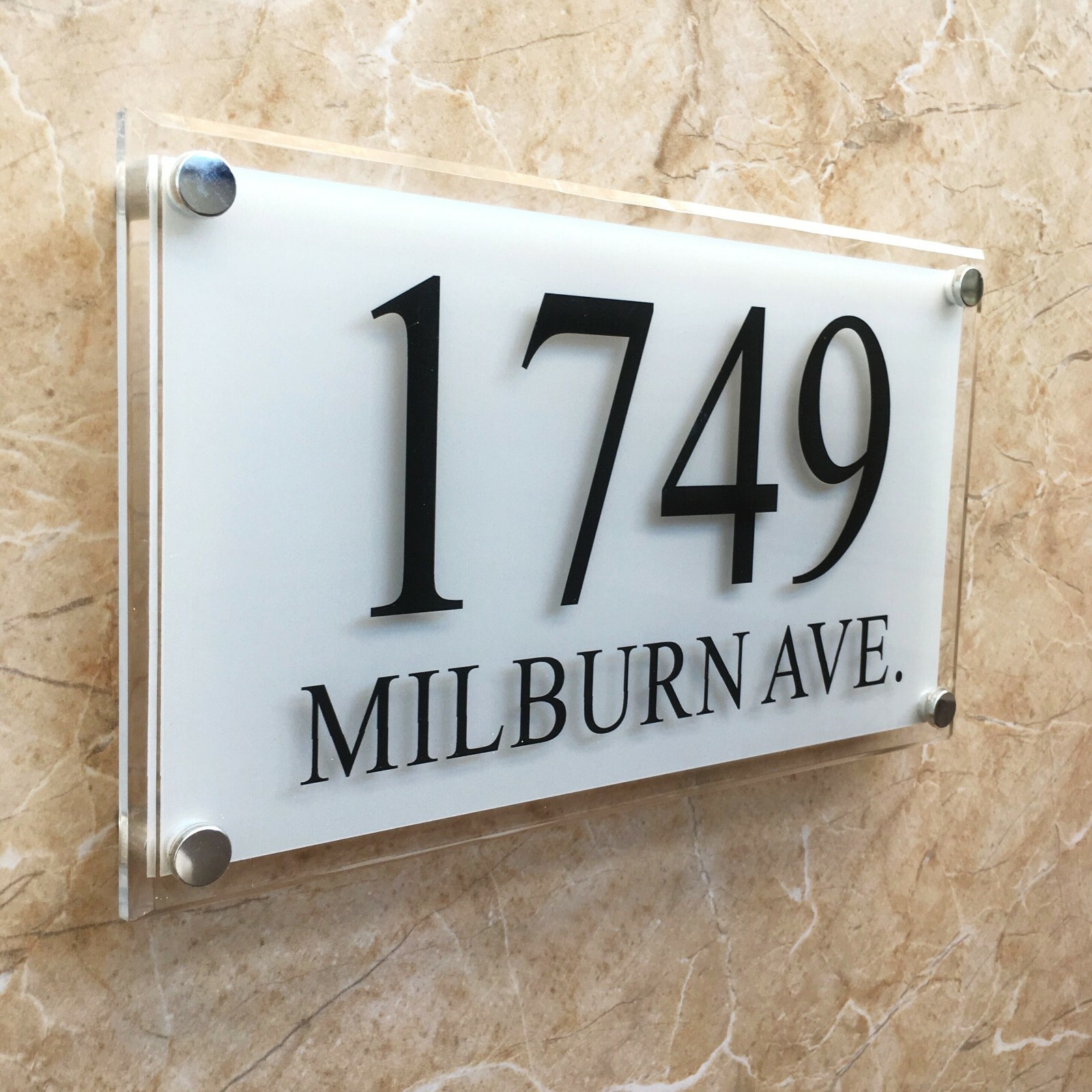 Large MODERN Crystal effect House Signs Plaques Door Numbers Name Plate elegant!