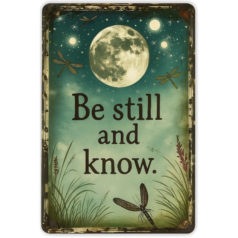 Be Still Wall Decor Sign – Iron Metal Verse Art