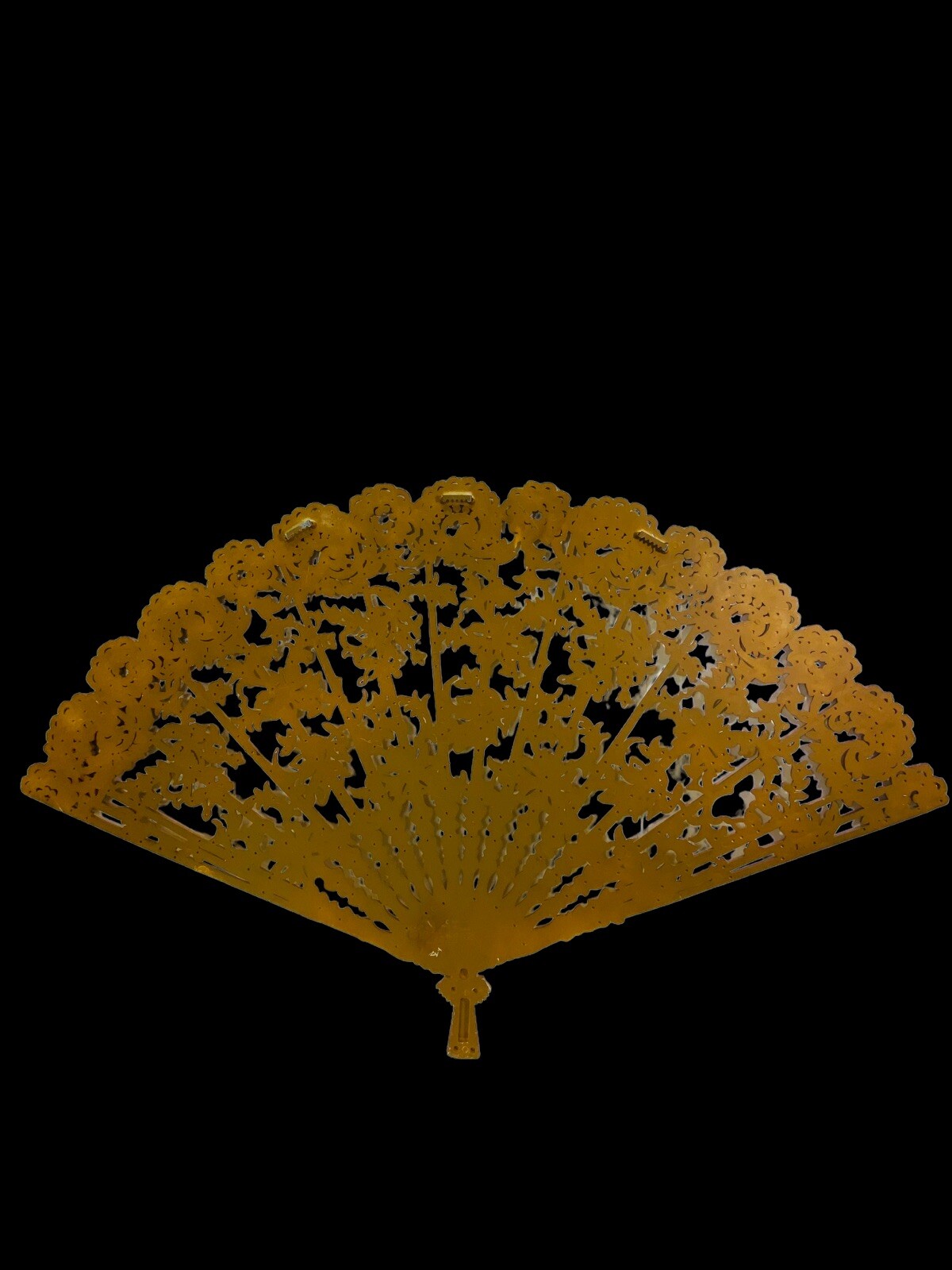 Vtg Large Burwood Prod. Syroco Plastic Wall Hanging Oriental Fan Decor USA Made