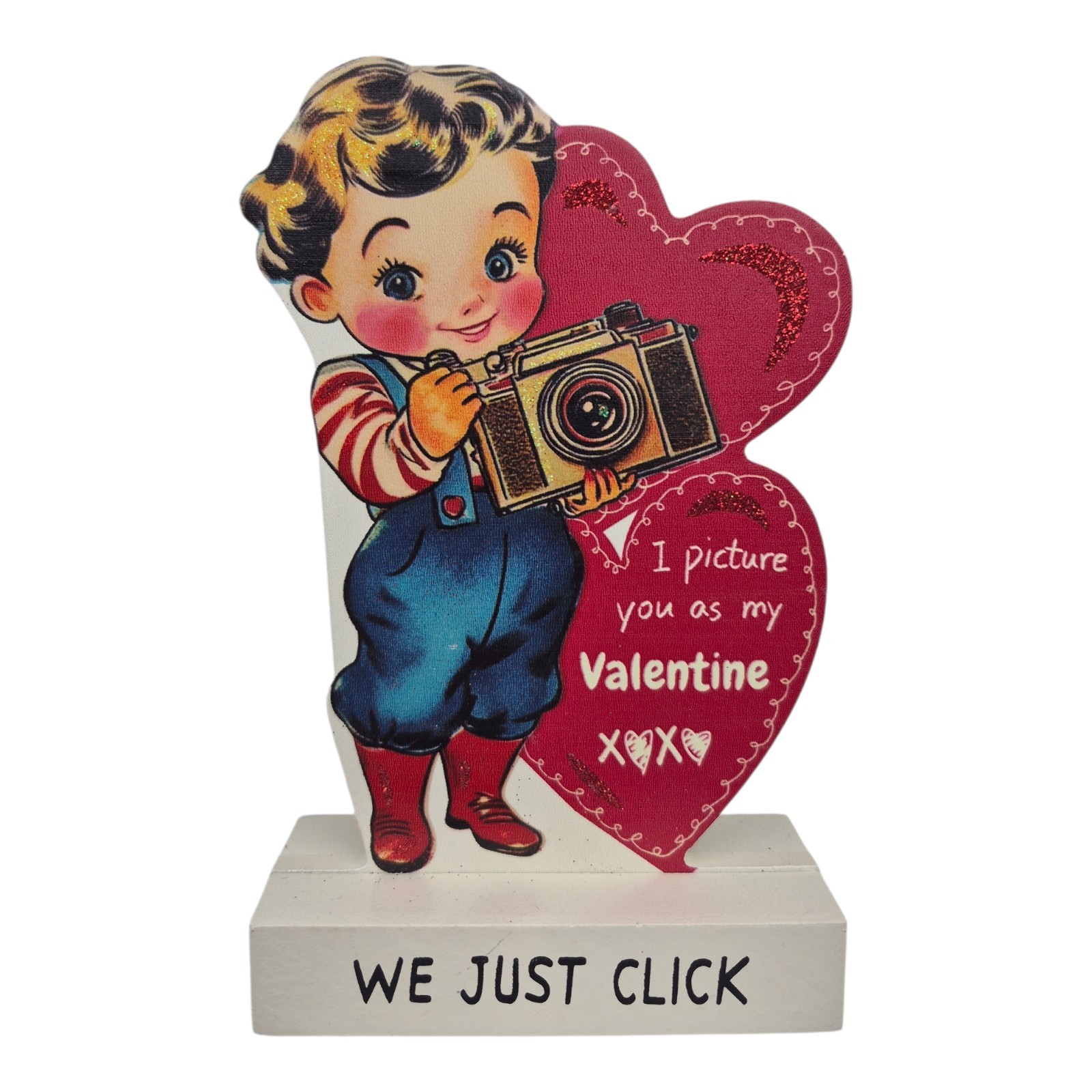Hobby Lobby Valentine’s Day Wood Shelf Decor Vintage Look We Just Click 6.5″