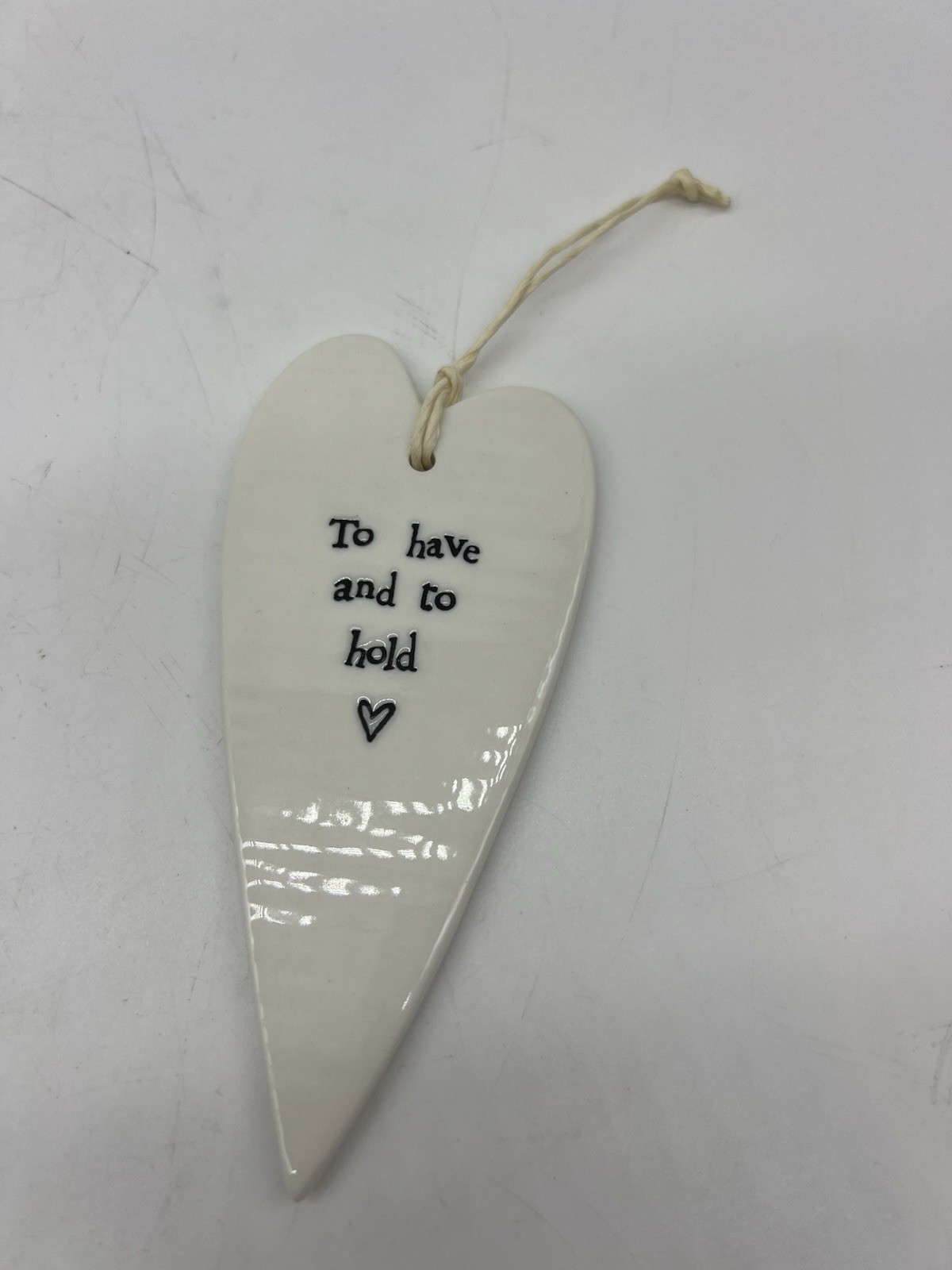 East Of India Heart Ornament “To Have And To Hold” 5″ Wedding Marriage Vows Gift