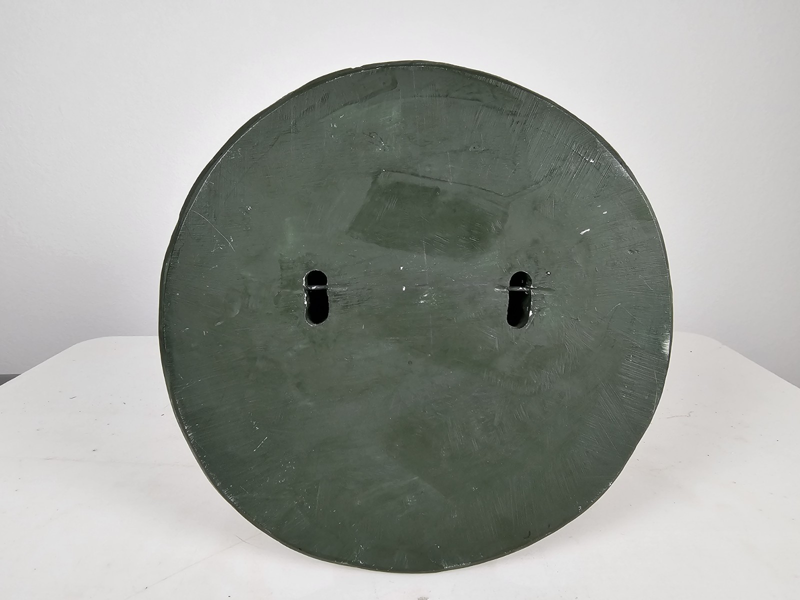 Vintage Sun Face Wall Decor 12” Round Celestial Plaque Gold Green Rustic Boho