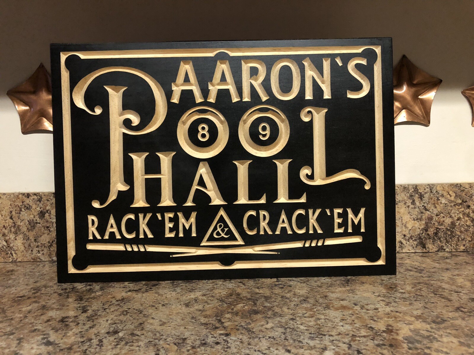 Pool Hall Billiard Game Room Basement Décor Personalized Gift Custom Sign Bar