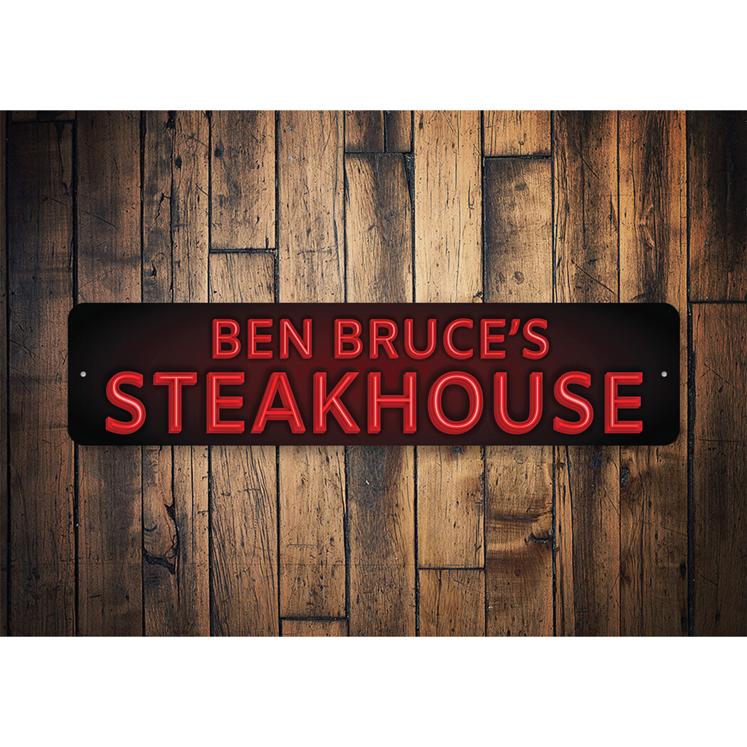 Custom Steakhouse Metal Sign