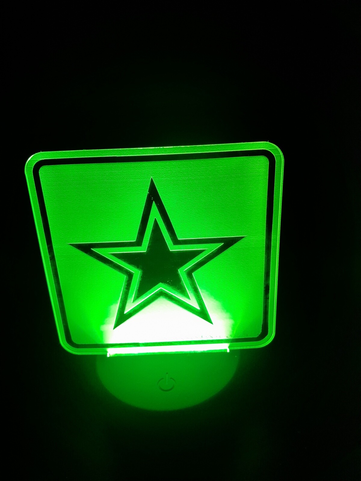 Edge Lit Tabletop Sign, Multi-Colored LED, Night Light US Army