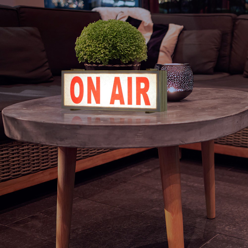 LED Light Sign Wooden Recording Sign Decor for Home Office Bar Studio