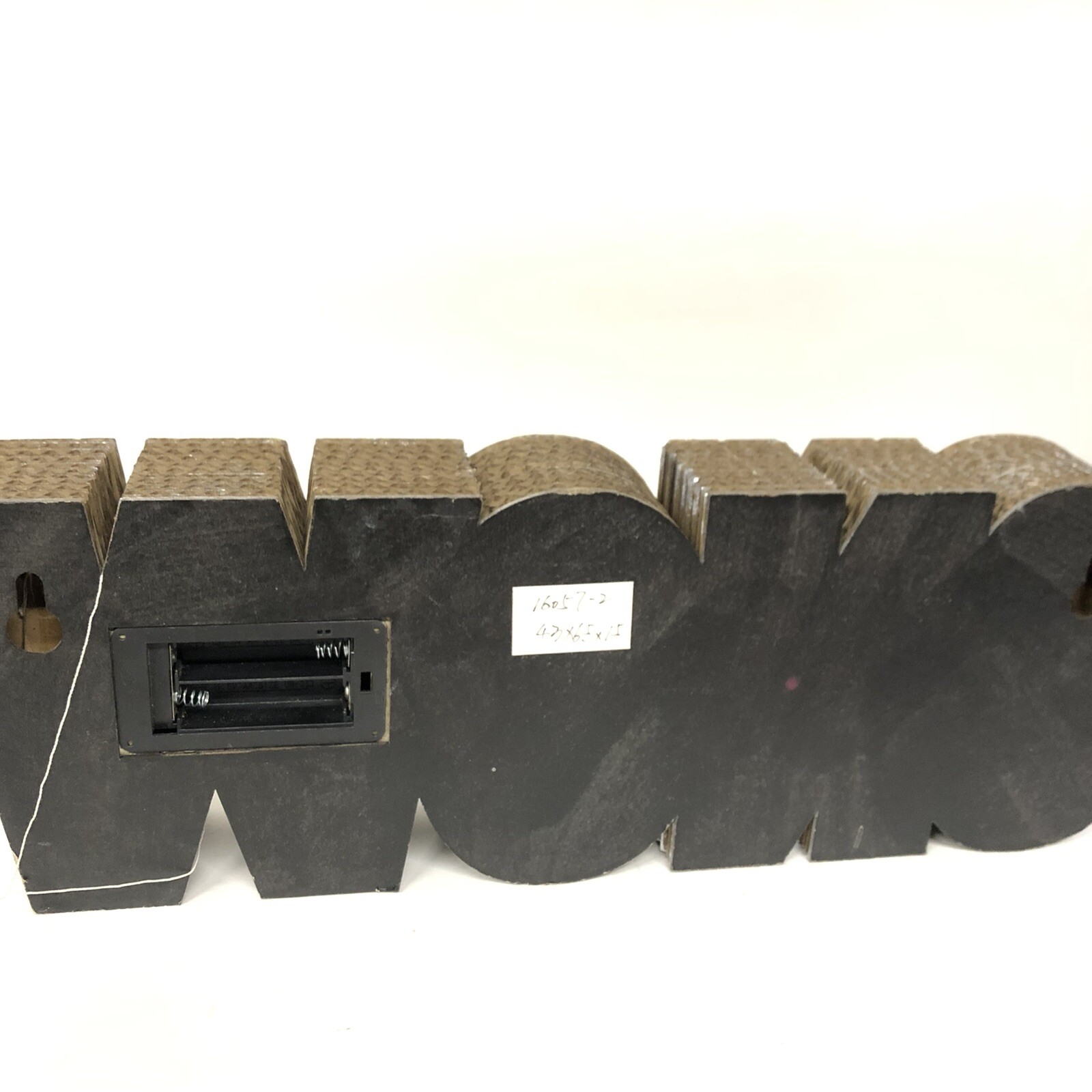 LED Light Paper Marquee Letter Decor SNOW big 3D Display Brown Battery Operated