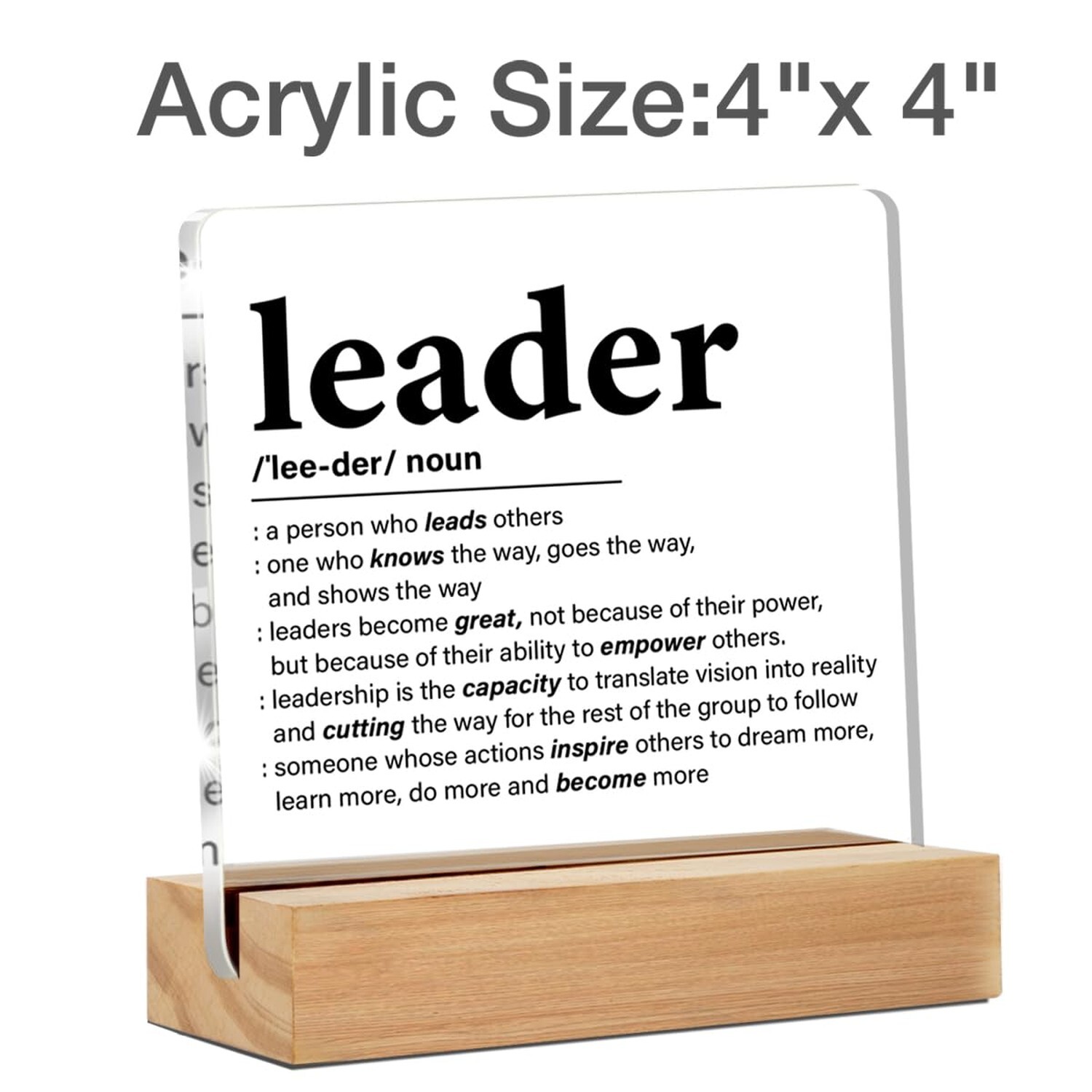 Leadership Gifts for Women Men, Leader Plaque for Desk Decor Thank You Apprec…