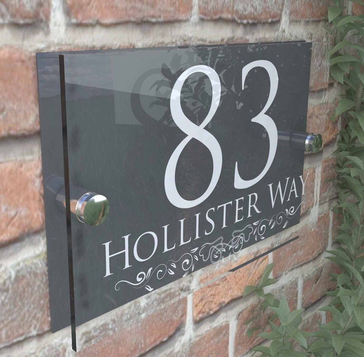 Decorative House Signs Plaques Door Numbers 1 – 999 Personalised Name Plate