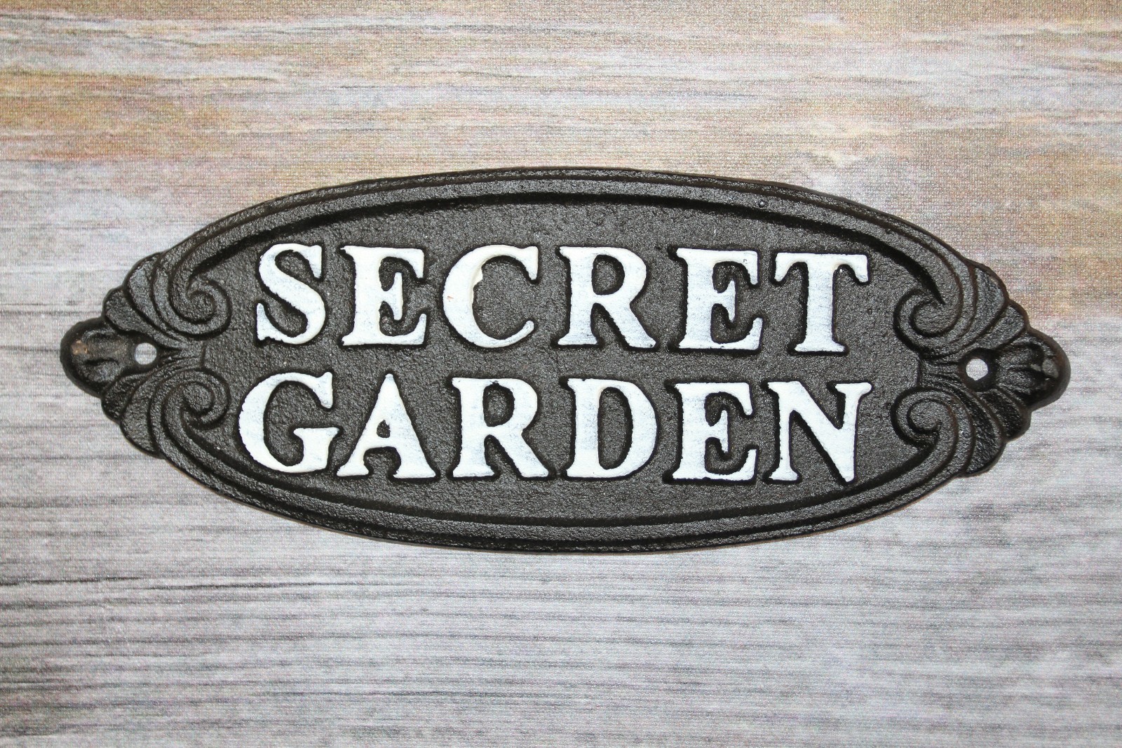 1-SECRET GARDEN PLAQUE,Upscale Garden Decor,Raised Letters,Solid Metal,Gifts