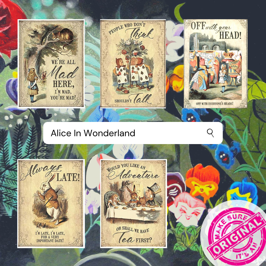 Alice In Wonderland I’d Just Like To Announce Small Steell Sign 200mm x 150mm
