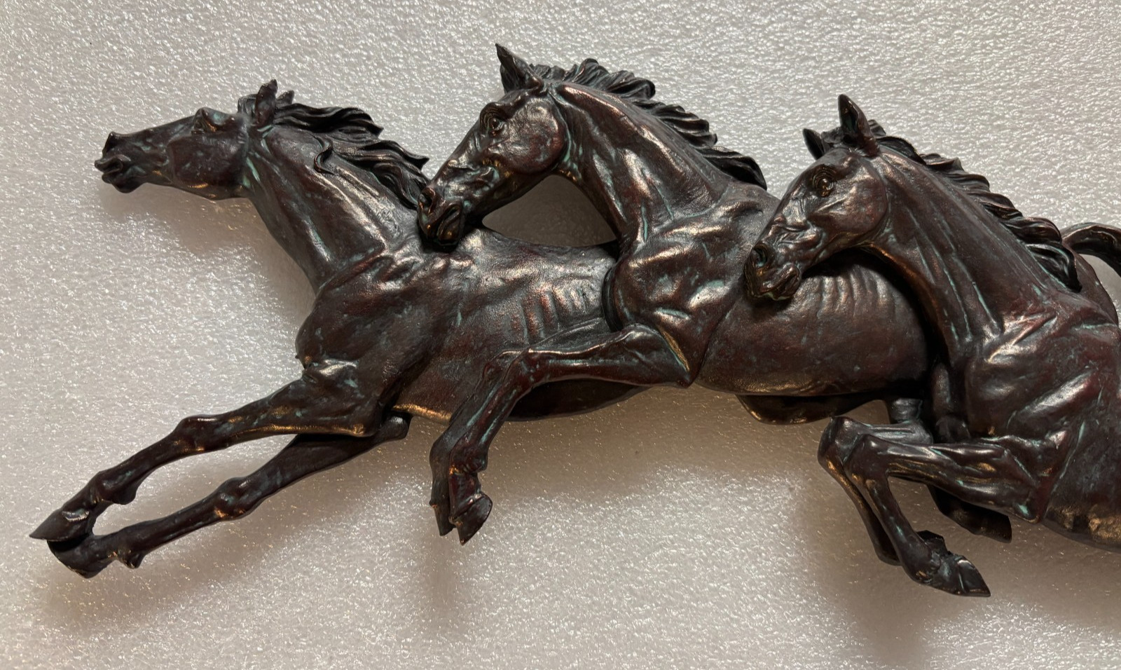 Horses 2005 Wall Hanging Bronze Like Resin 3D
