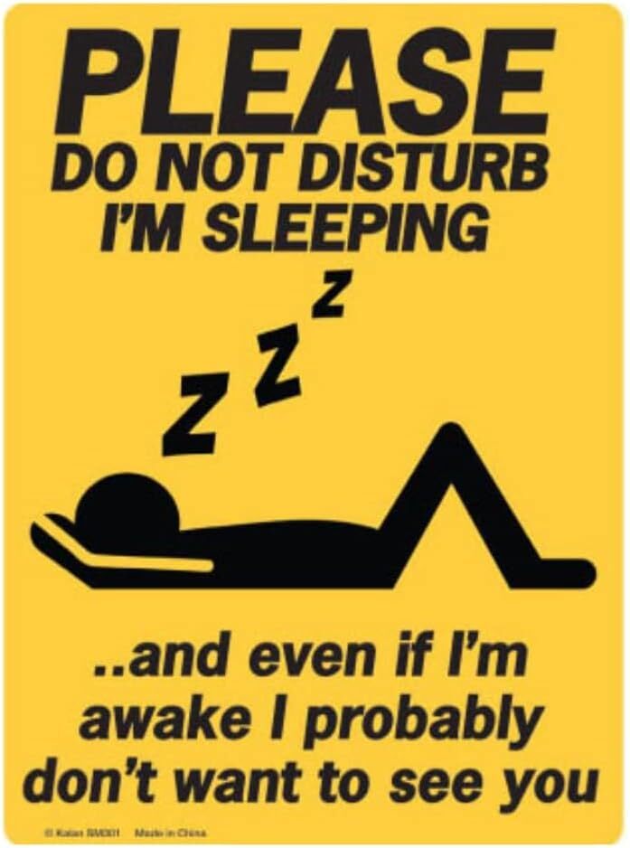 Metal Tin Sign “Do Not Disturb – I’m Sleeping” Work Office Wall Decor #E-101