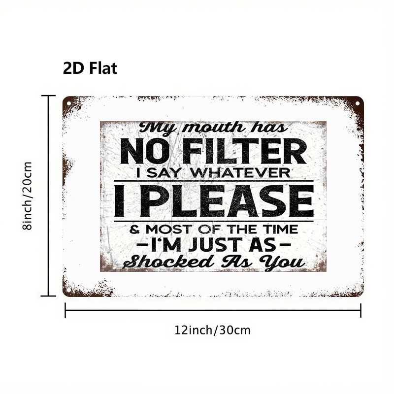 Metal Sign Art Wall Decor 8×12 Inches Iron Plaque