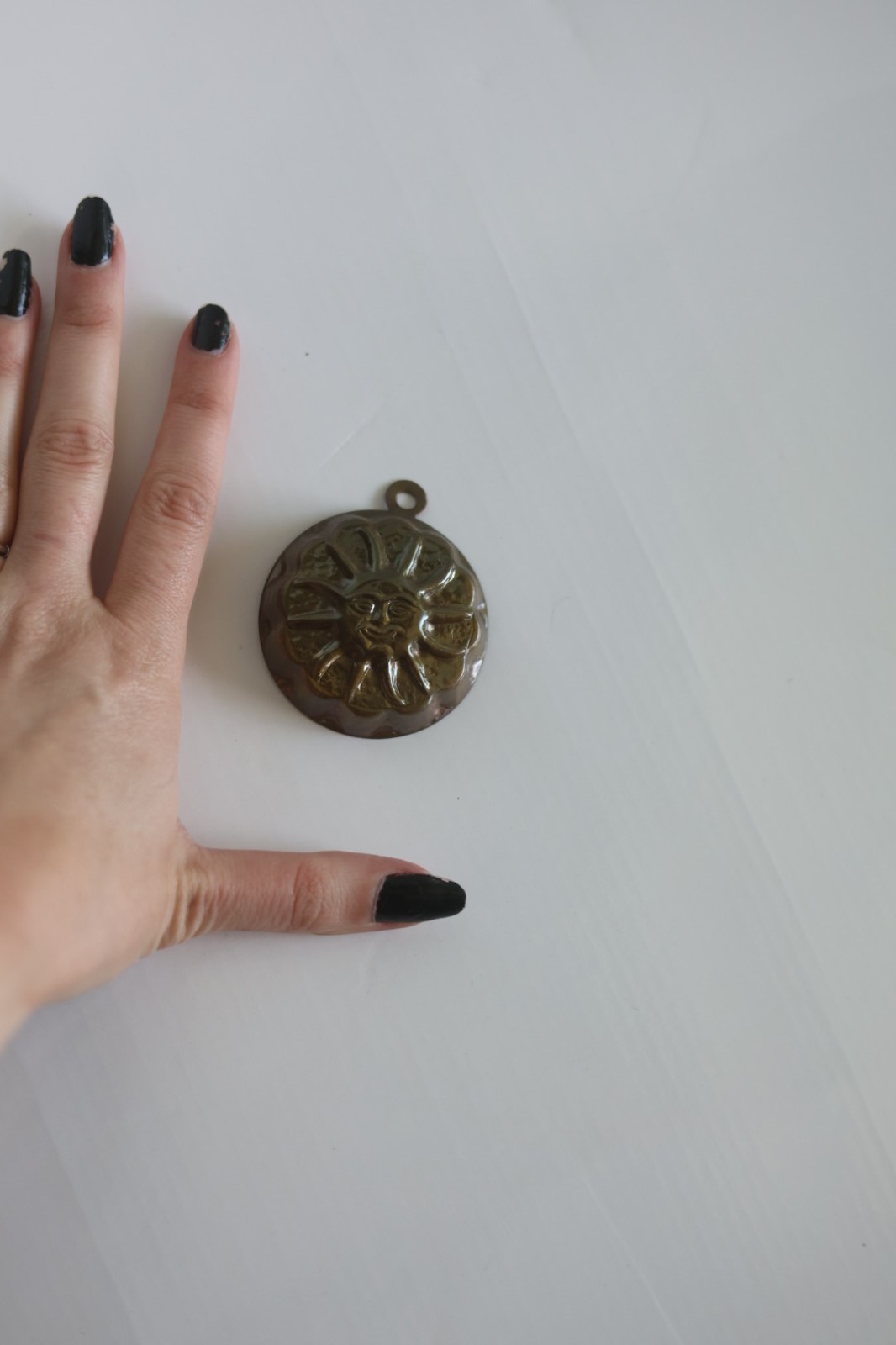 Vintage Small Sun Token Celestial Hanging