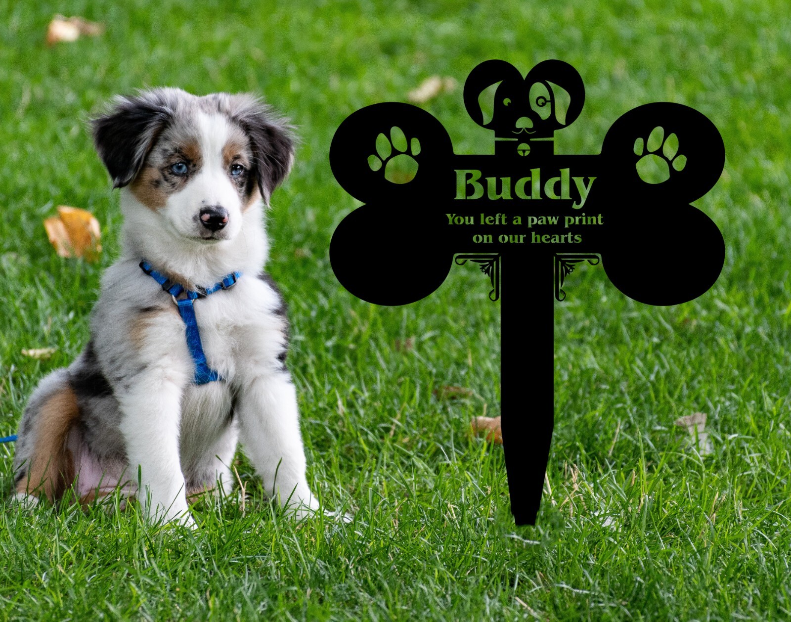 Custom Dog Memorial Stake,Personalized Pet Grave Marker for Cemetery Garden Yard