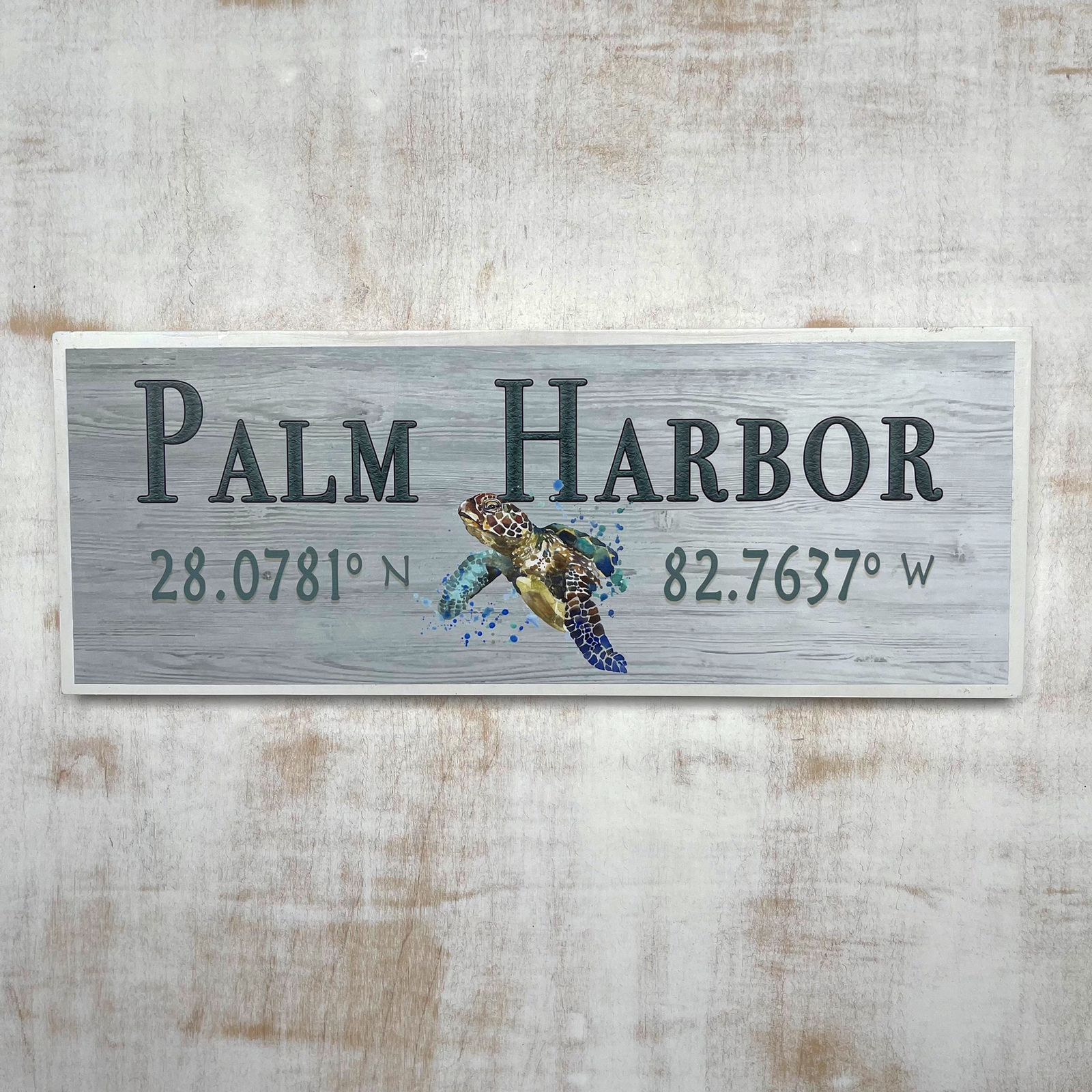 Palm Harbor Florida Coordinates Sign – Nautical Home Decor