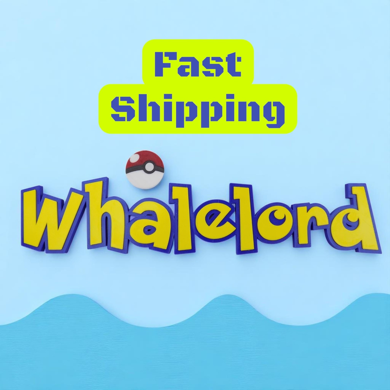 Personalized Pokémon‑Style Name Sign – Custom 3D Printed Kids Room Decor, Gamer
