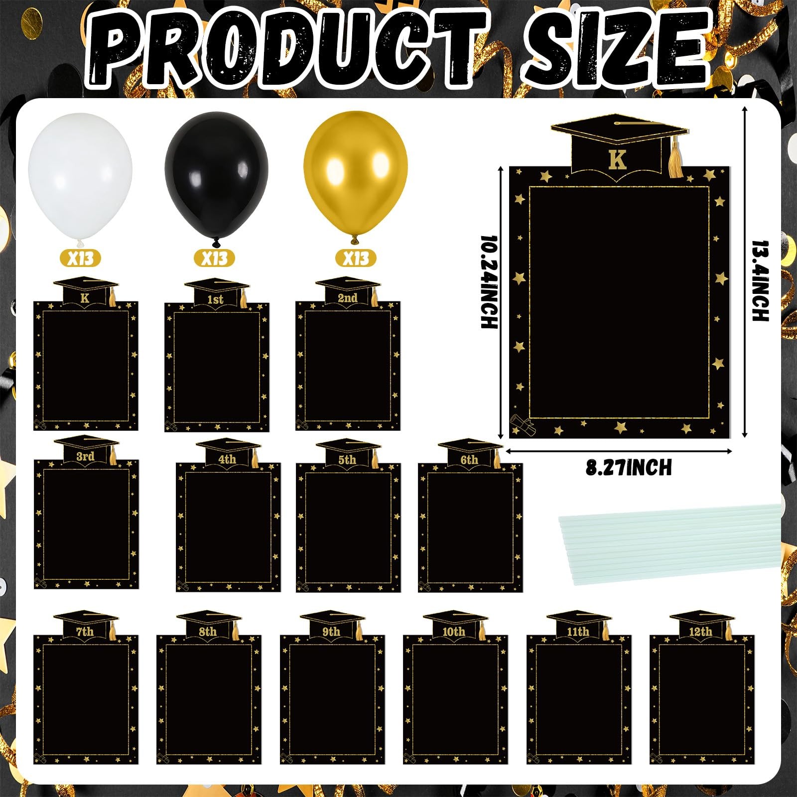 LemonSecret 13 Pcs 2026 Graduation Decorations K-12 Graduate Photo Yard Signs…