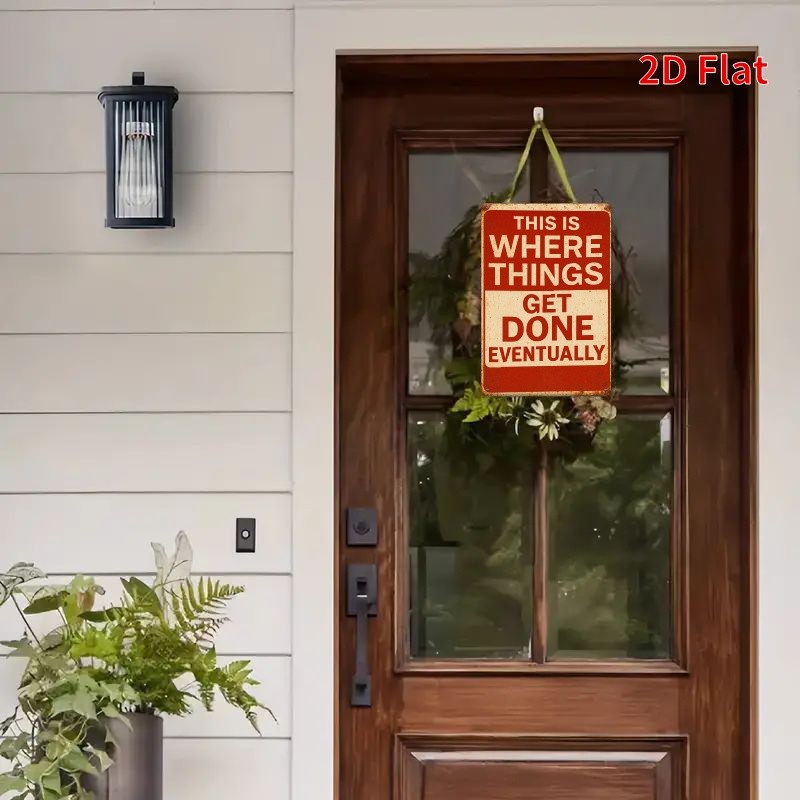 This Is Where Things Get Done Eventually Metal Sign Vintage Man Cave Wall Decor