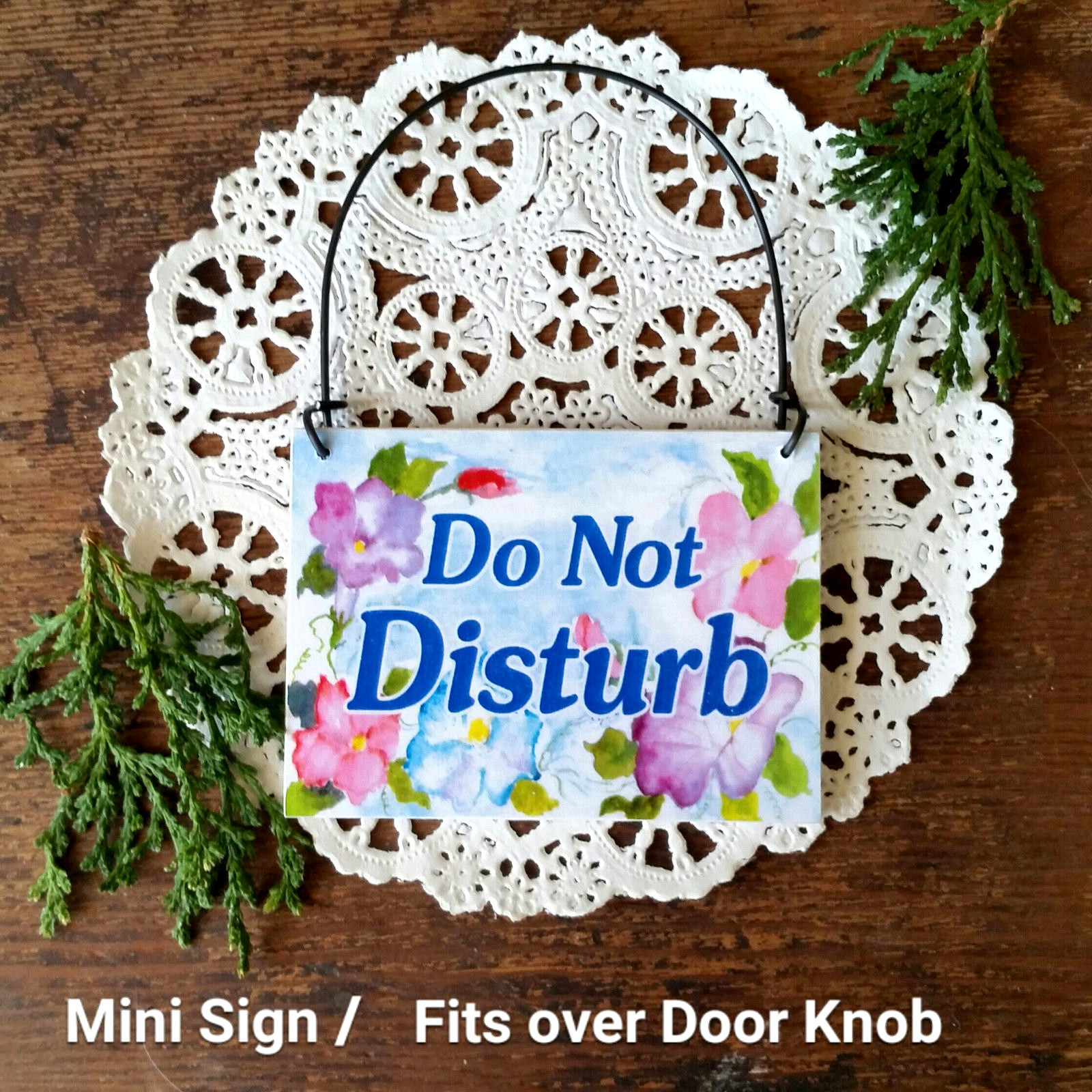 Doorknob Sign * Do Not Disturb Ornament Shabby Cottage Exclusive USA