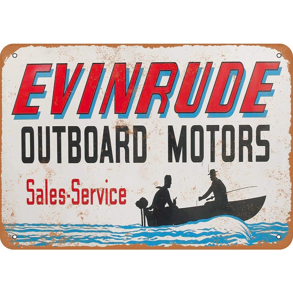NOT Evinrude Outboard Motors Tin Metal Signs Retro Sign Vintage Metal Poster Pla
