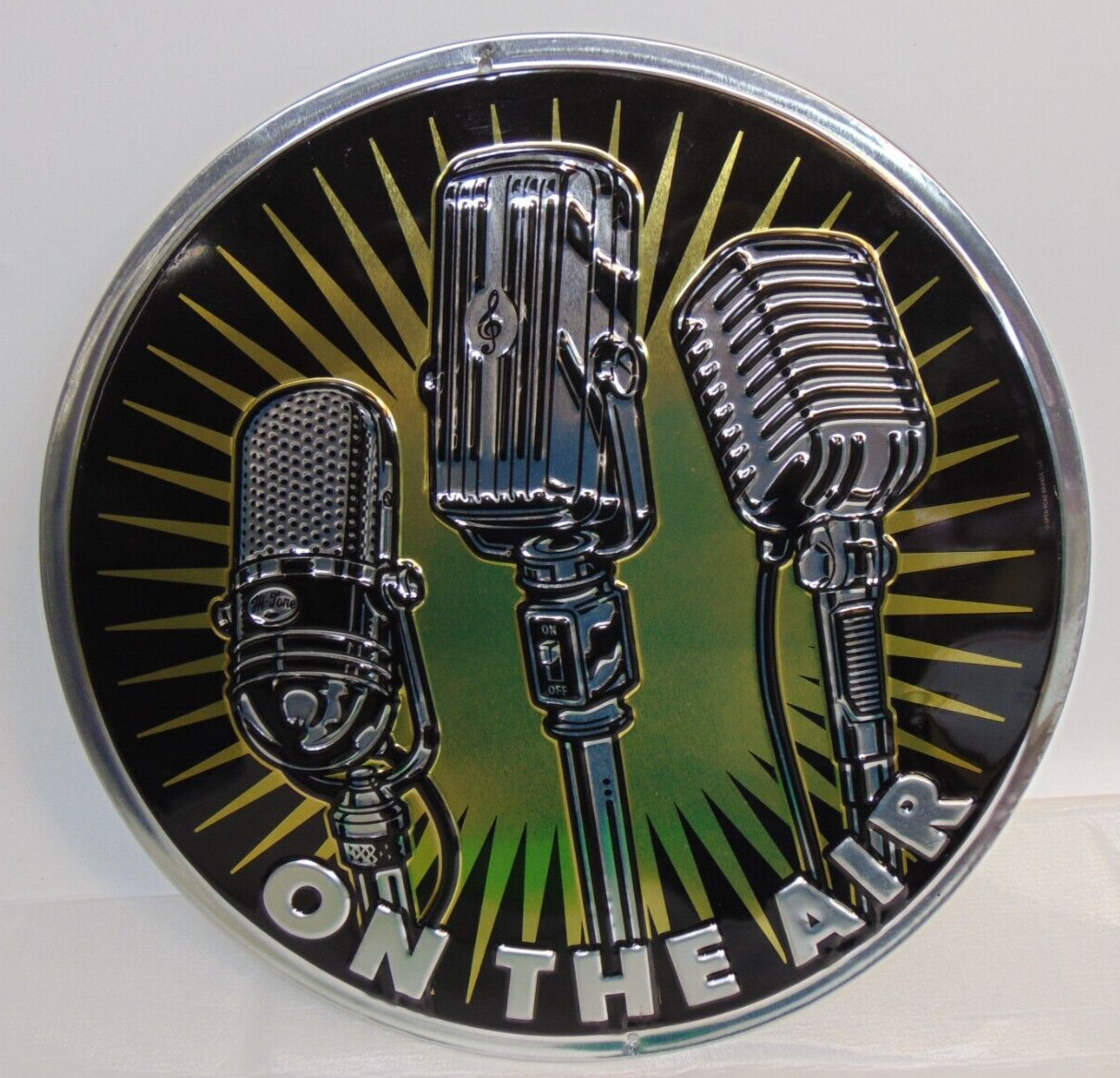 On The Air Sign Radio Studio Broadcast Tin Metal Be Podcast Zoom Recording Retro