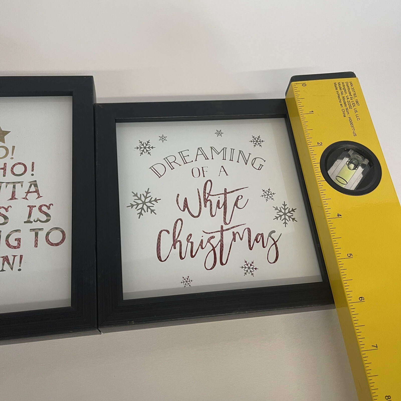 X2 New View Christmas Santa Shadow Box Black Framed Wall Art Home Decor, 5×7″