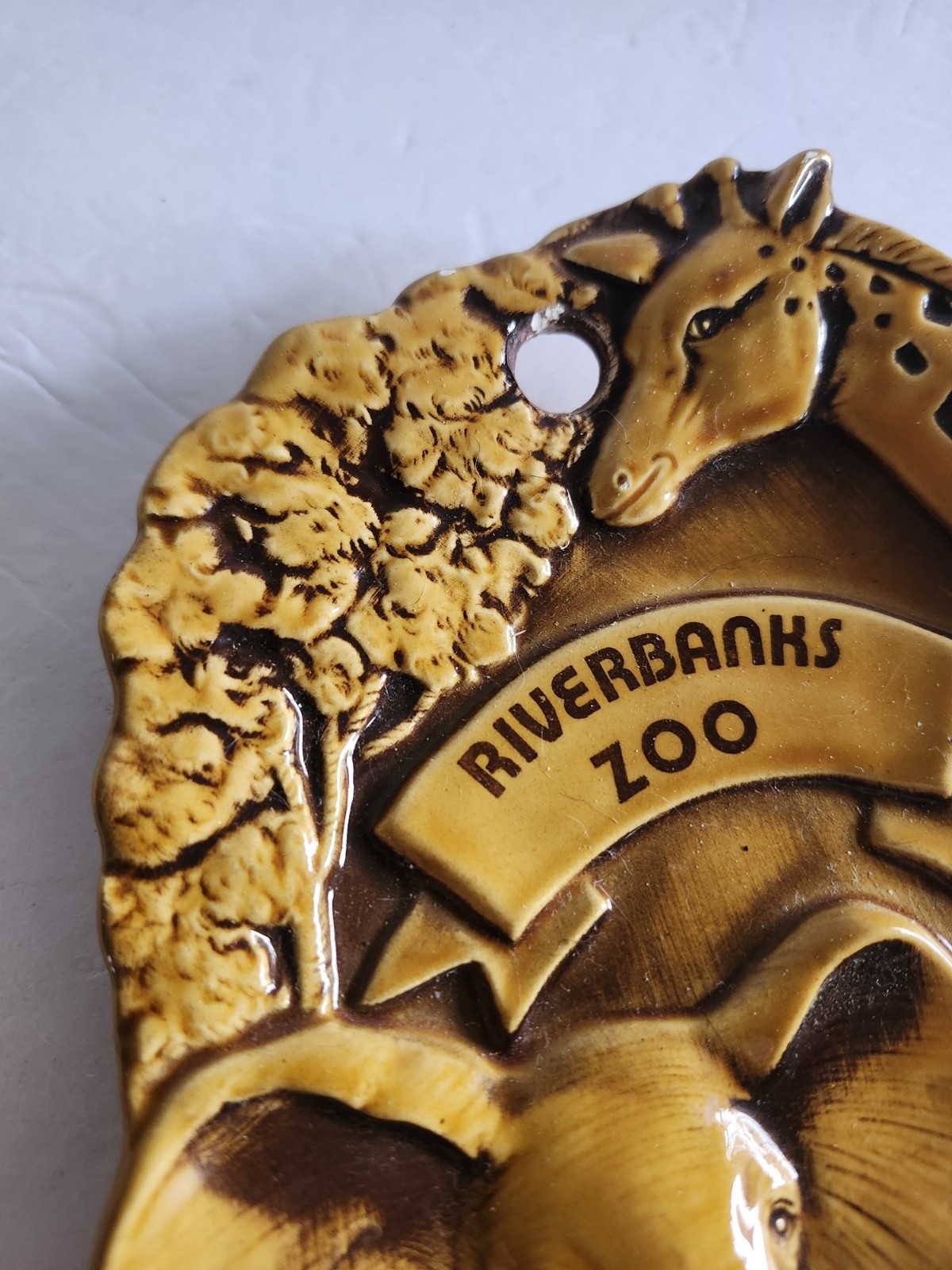 Ceramic animal, “Riverbanks zoo” Brown Glossy Decorative Safari Sculptural Used