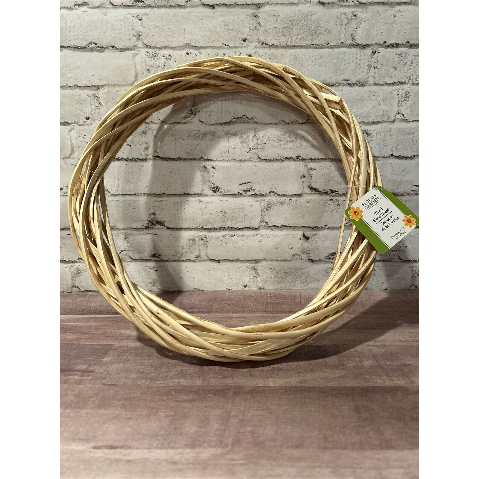 12 in DIY CRAFT Floral Garden Wood Blend Wreath Frame Free Shipping