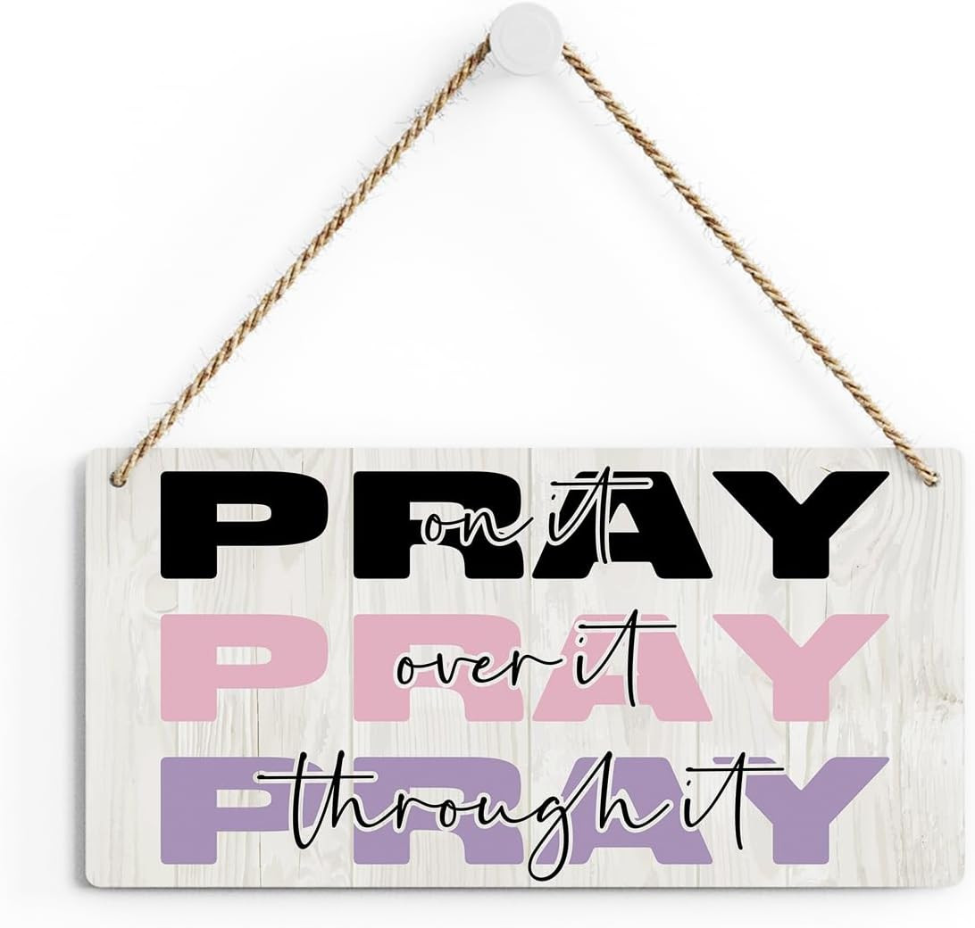 Christian Wall Art Decor Inspirational Christian Gifts for Women Pray on It