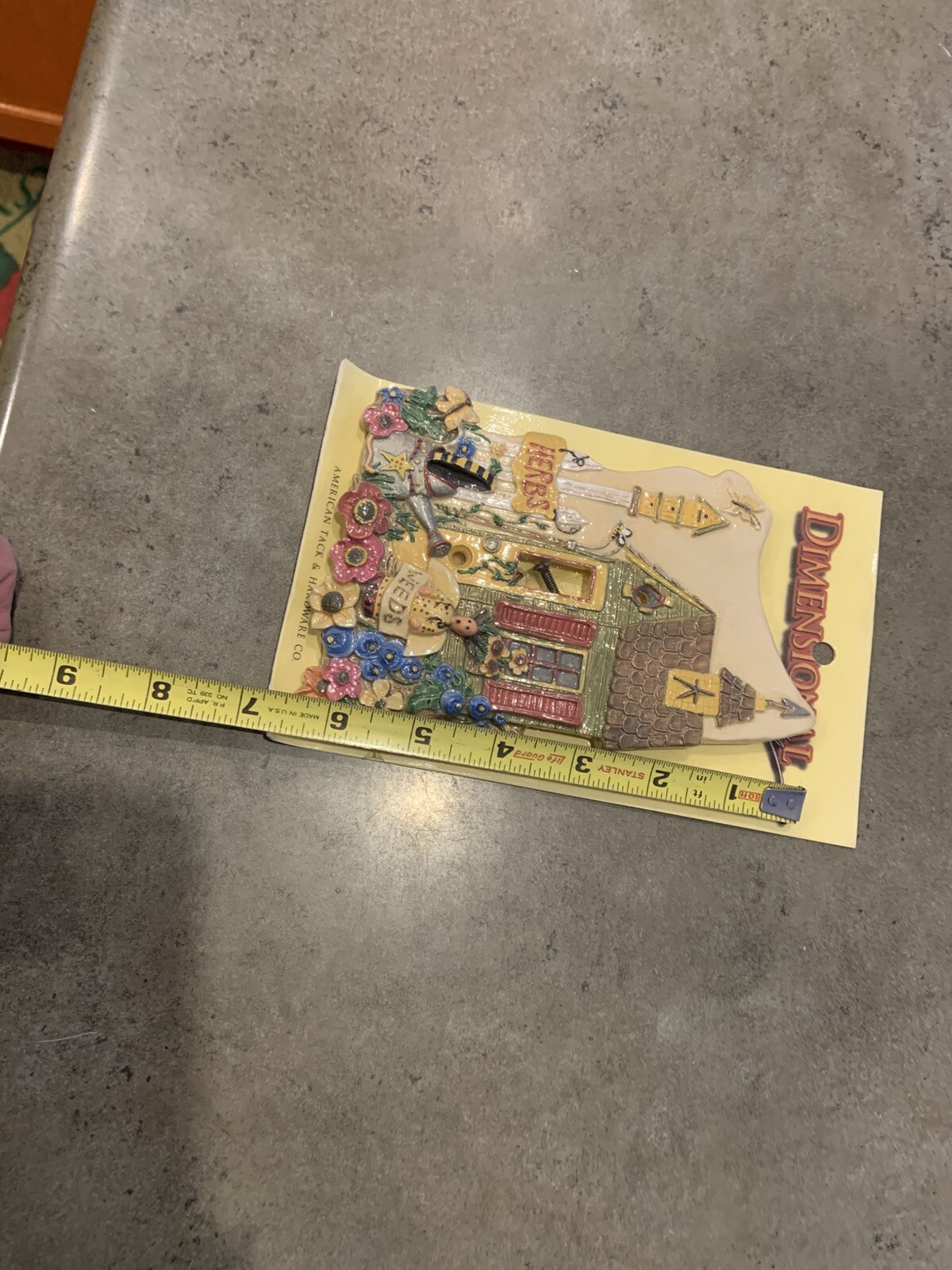 Vtg American Tack And Hardware Dimensional Single Switch Plate NOS Garden Theme