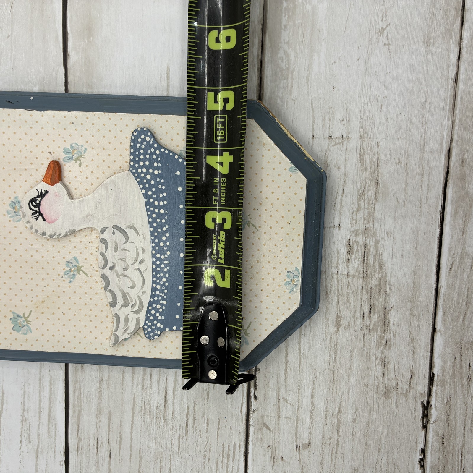 Vintage Style Country Bath Wall Plaque Decor Goose in Bathtub Handmade Wood Sign