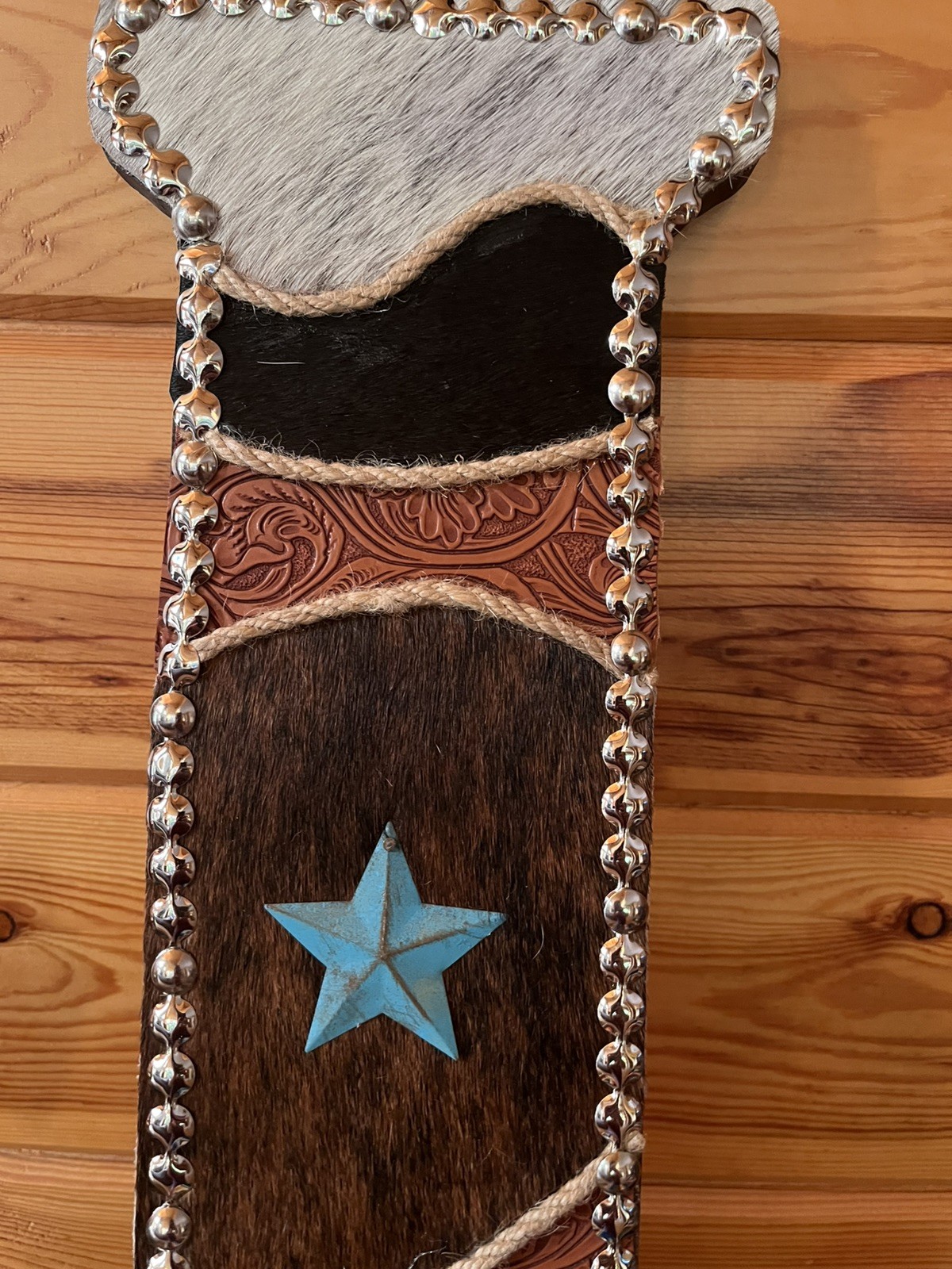 Western Letter L Cowhide Wall Decor