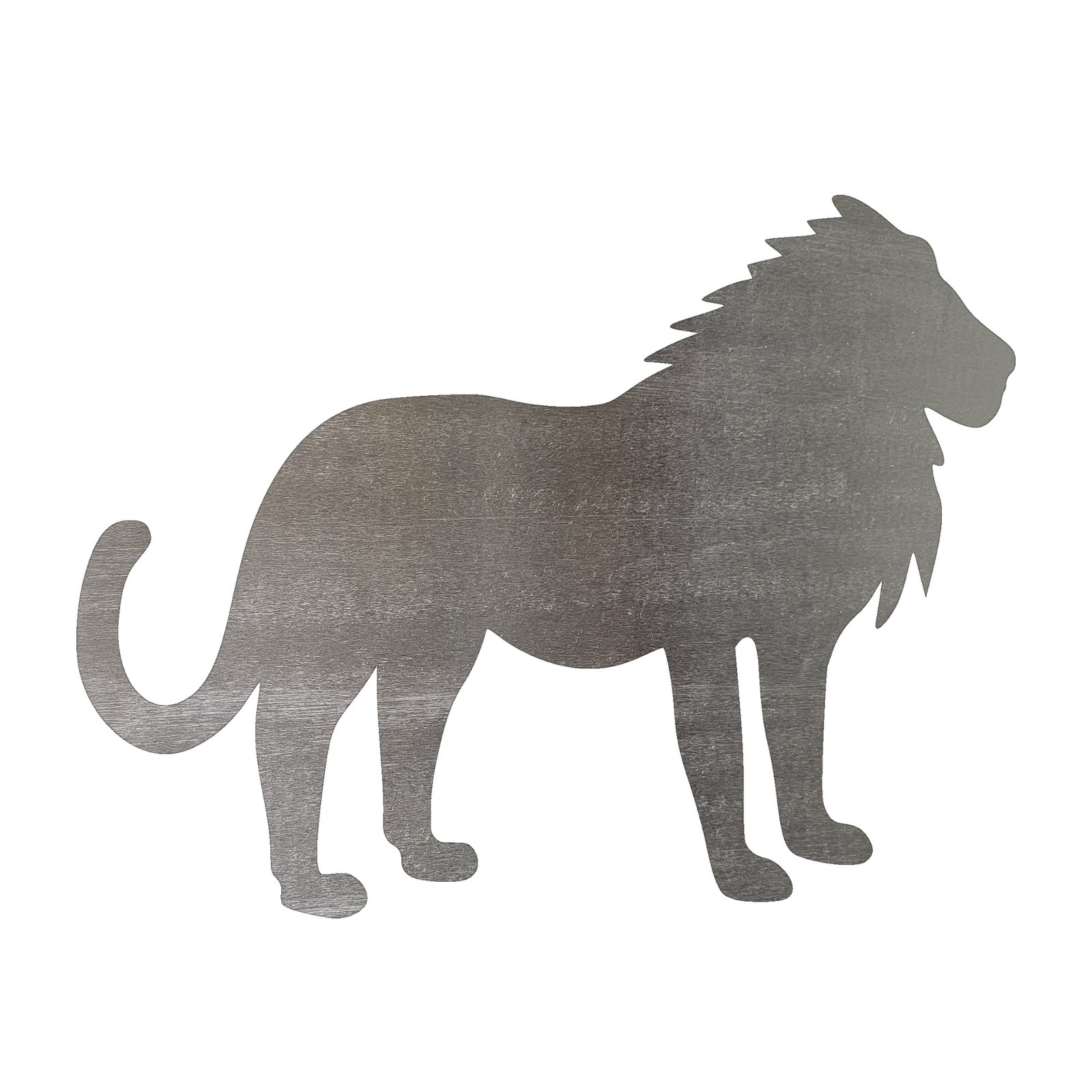 Lion 4 Steel Cutout Shape, Raw Metal Wall Art and Craft Supply
