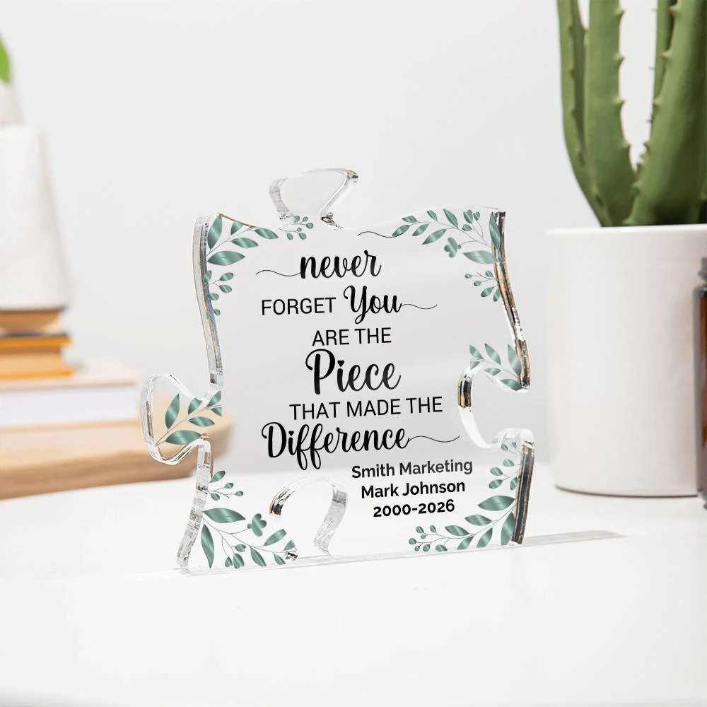 Personalized Difference Maker Plaque For Coworker Teacher Retirement