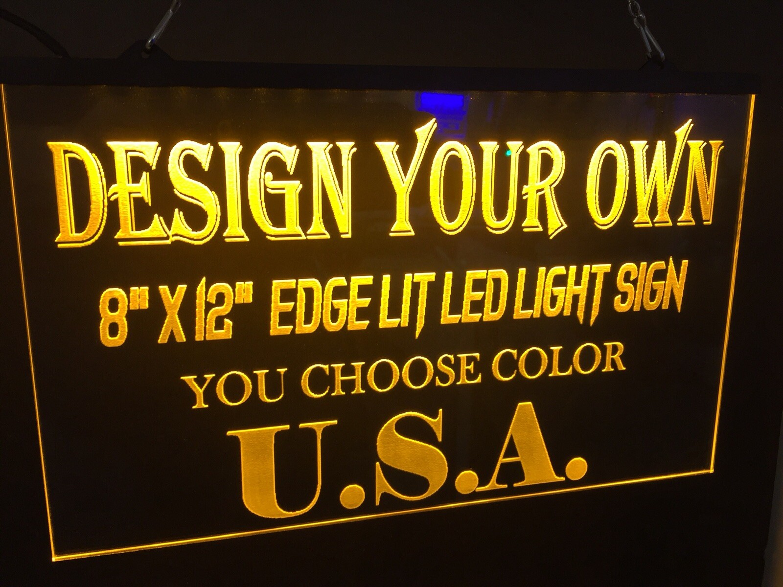 Led Light Sign Medium 8×12” Personalized Full Custom Business Game Room Garage