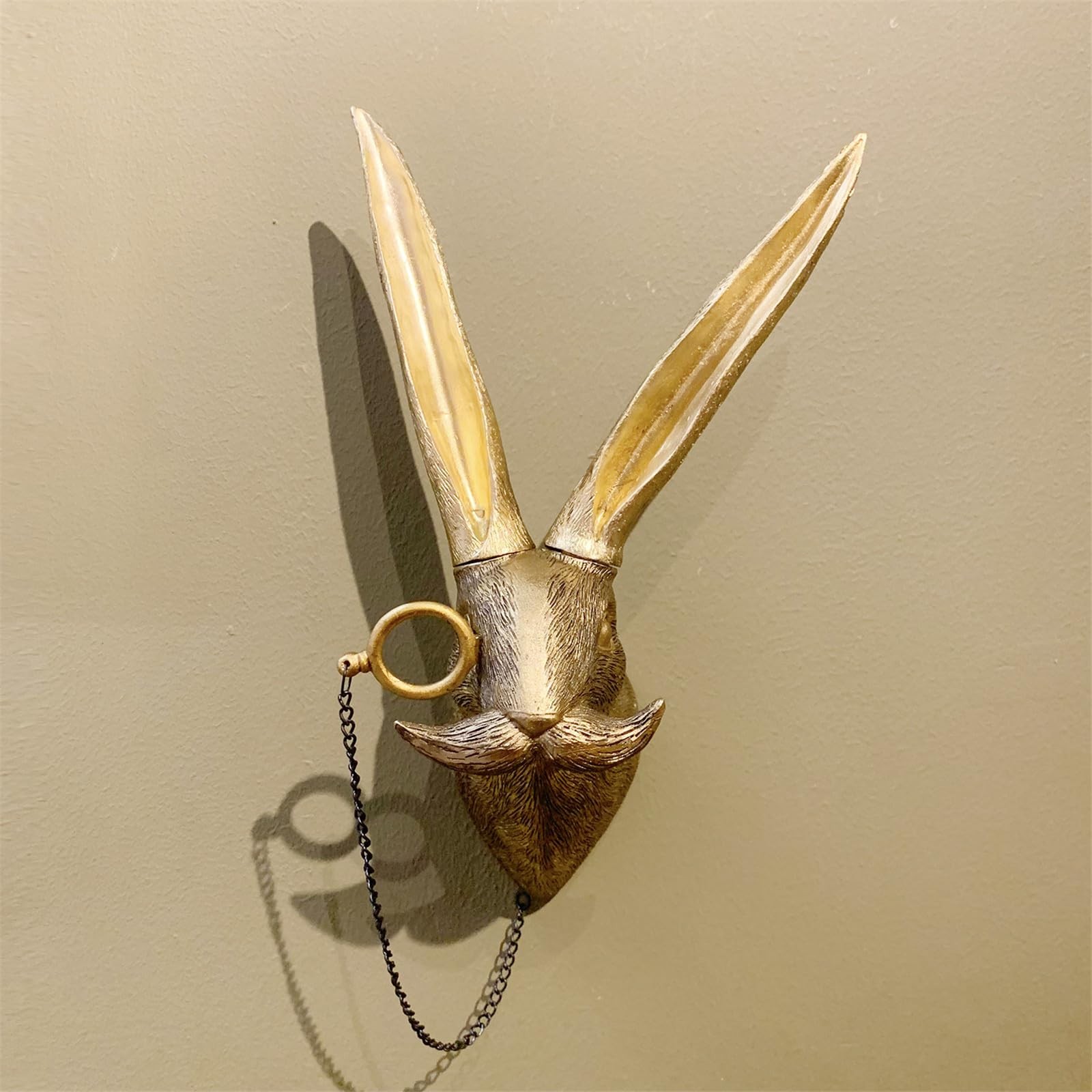 Animal Heads Wall Decor Faux Deer Rabbit Heads Resin Animal Wall Hanging Decor