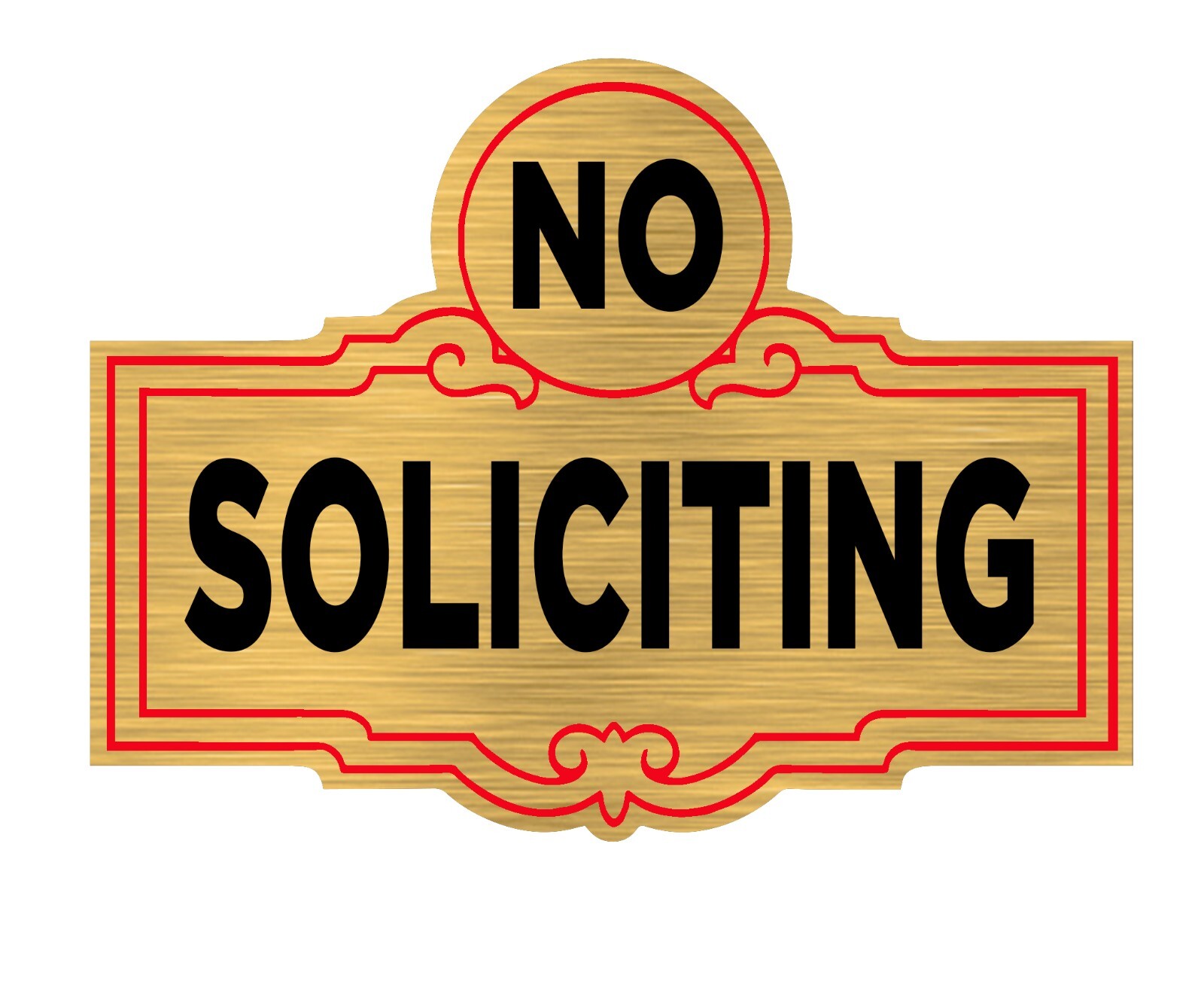 Designer No Soliciting Sign 3″ x 4″