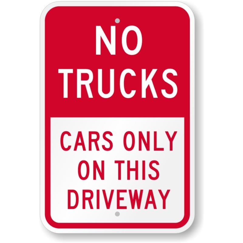 Aluminum Weatherproof Sign Cars Only On Driveway Outdoor Parking Sign