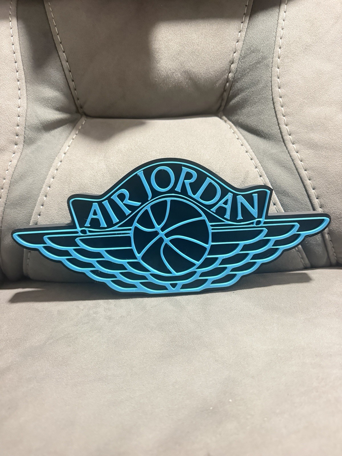 Air Jordan Wings Logo Sign 3D Wall Art Decor Man Cave Sneaker Head Black Red