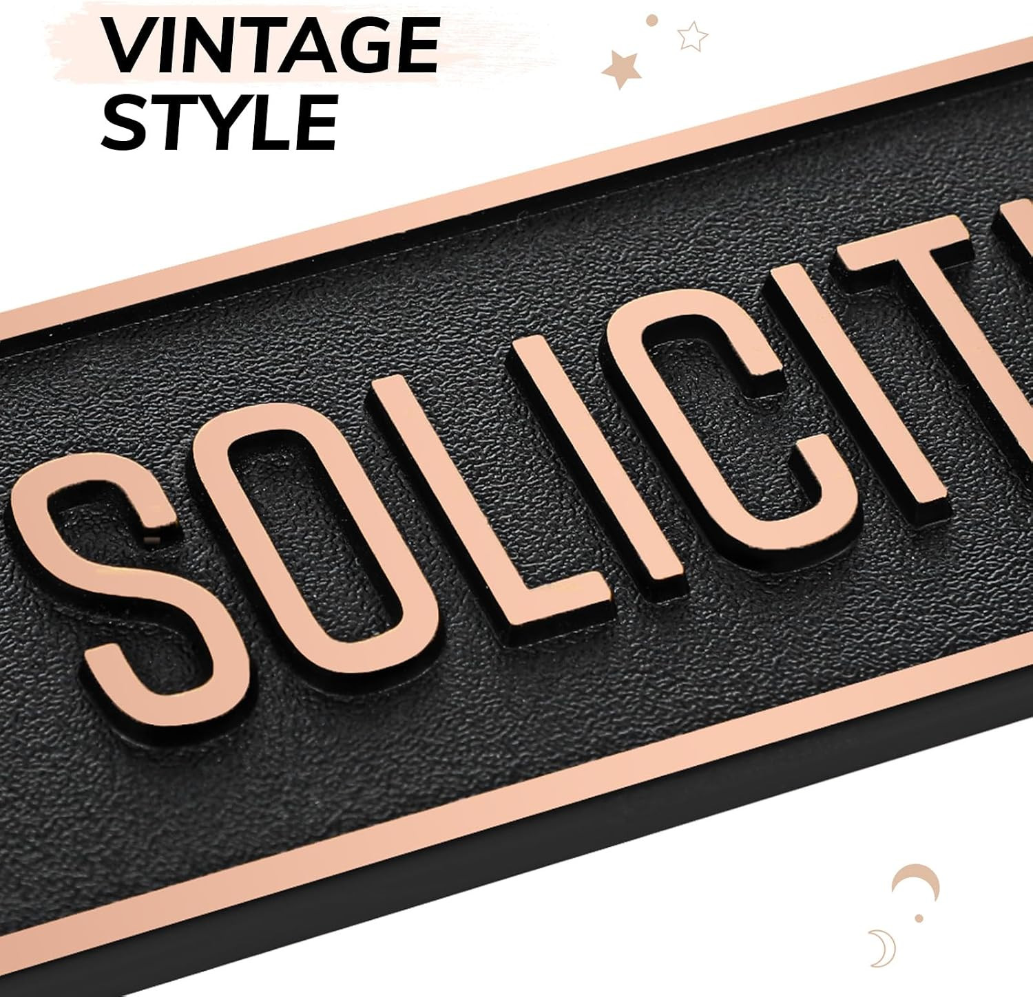 Brass No Soliciting Sign 1.5″ X 5″ No Soliciting Door Sign Thank You Solid Brass