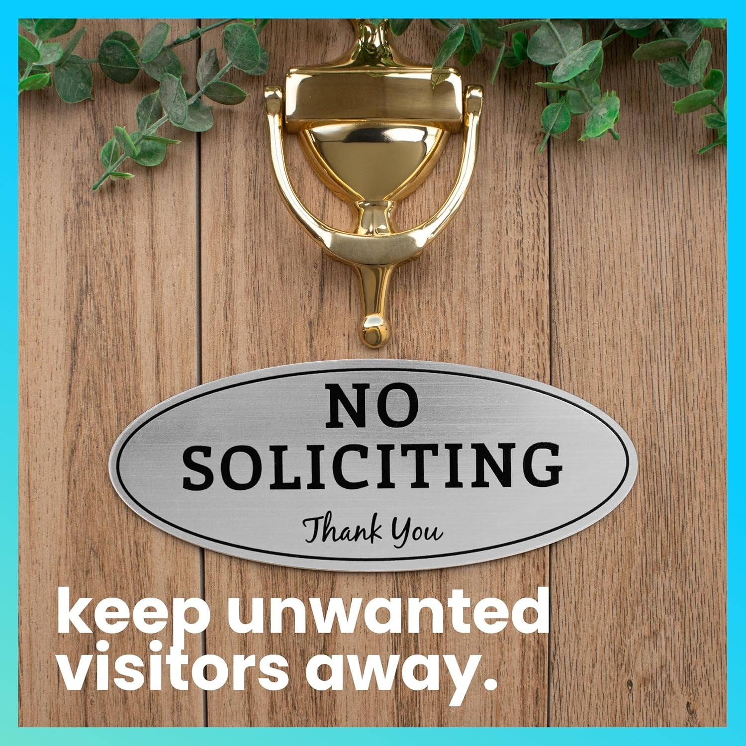 No Soliciting Sign for House or Business – Durable Indoor/Outdoor Sign – Easi…