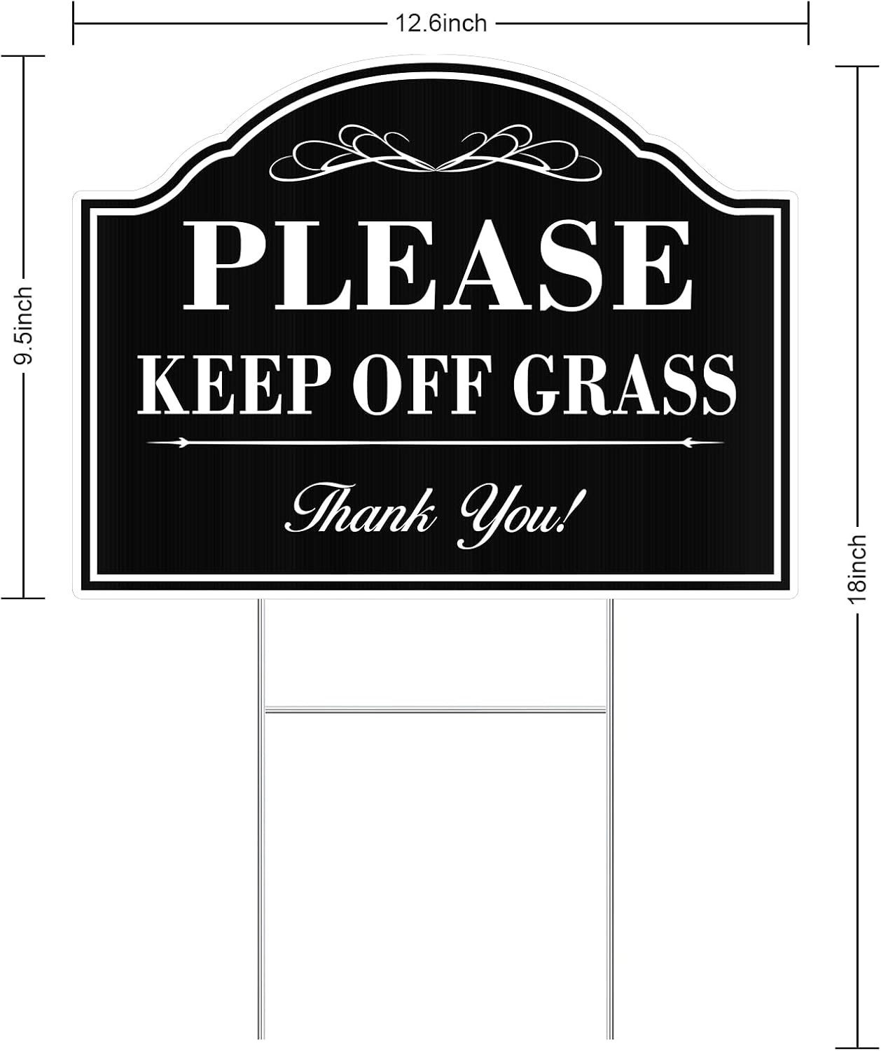 Keep off Grass Sign- 2 Pack, 12X9 Inches Please Keep Dogs off Grass Sign for Yar