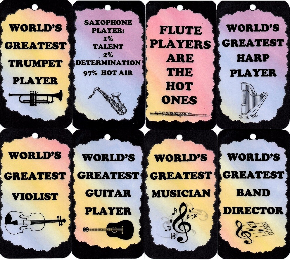 Music Signs of Life Love Laughter Sayings Instruments Funny Giant Magnets 3
