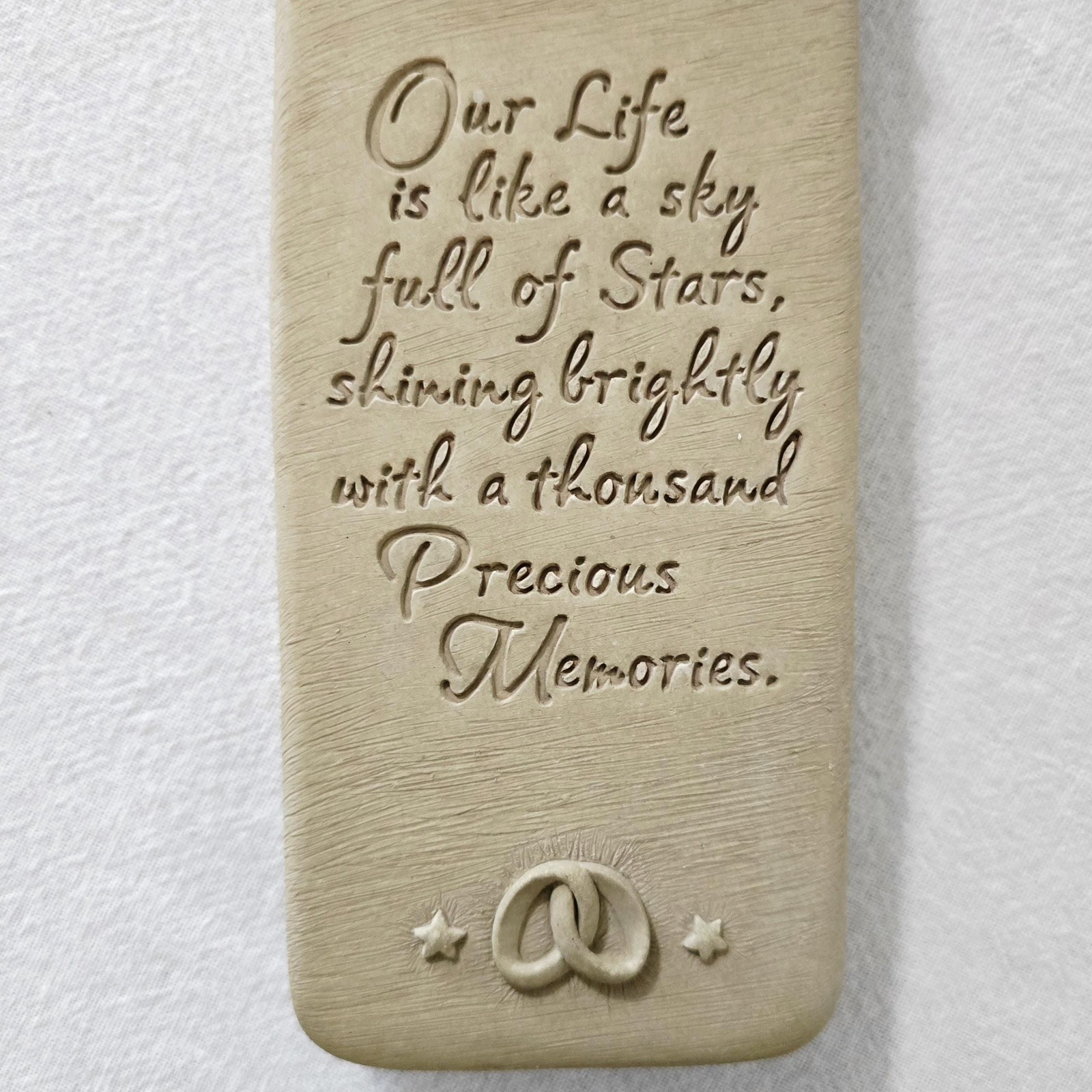 Vintage 2006 Carruth Studio Our Life Together Stone Sculpture Wall Plaque