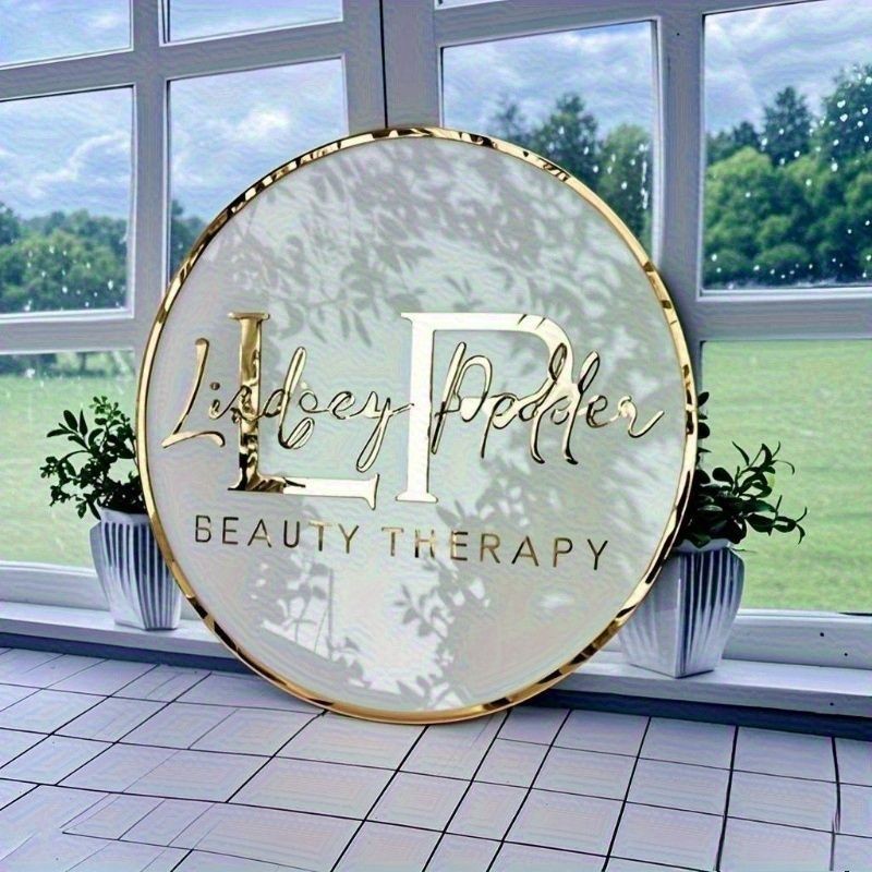 Custom Acrylic LED Halo Wall Sign| Backlit Business Wall Decor For Office, Salon