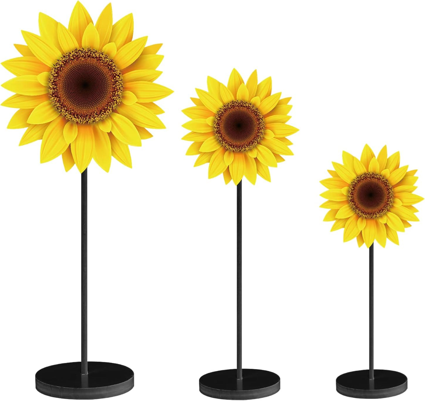 3 Pcs Summer Table Decor Sunflower Wood Table Sign Summer Freestanding Tabletop