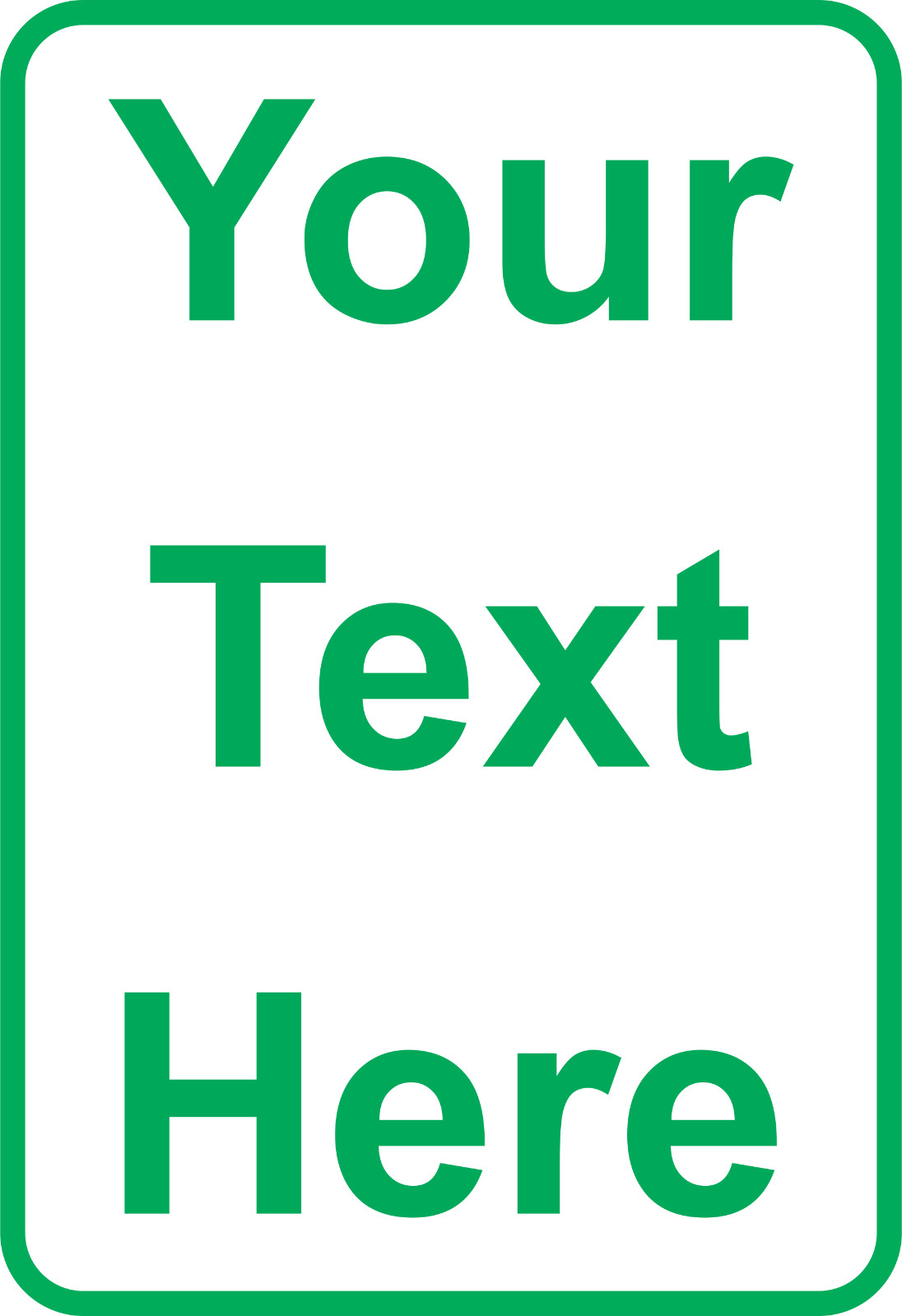 New Personalized Aluminum Metal Sign Customized With Custom Text 12″ x 18″ Size